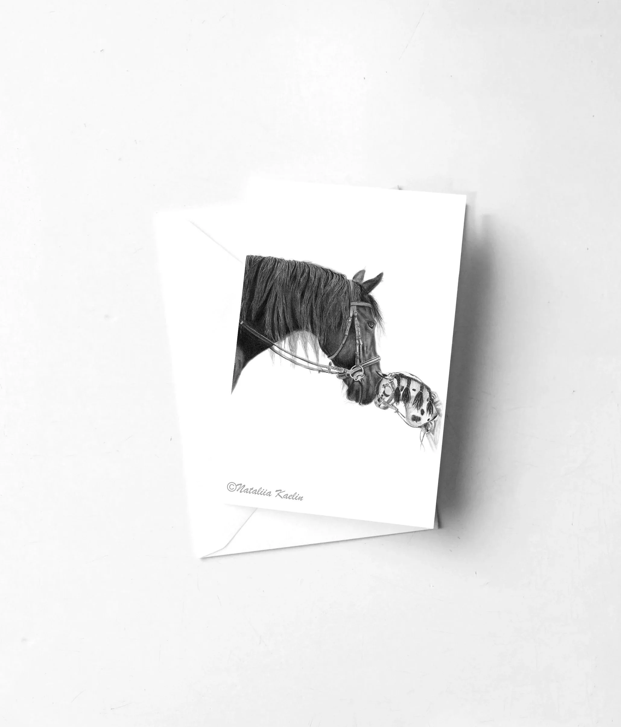 One More Story - Graphite Illustration - Greeting Card or Print