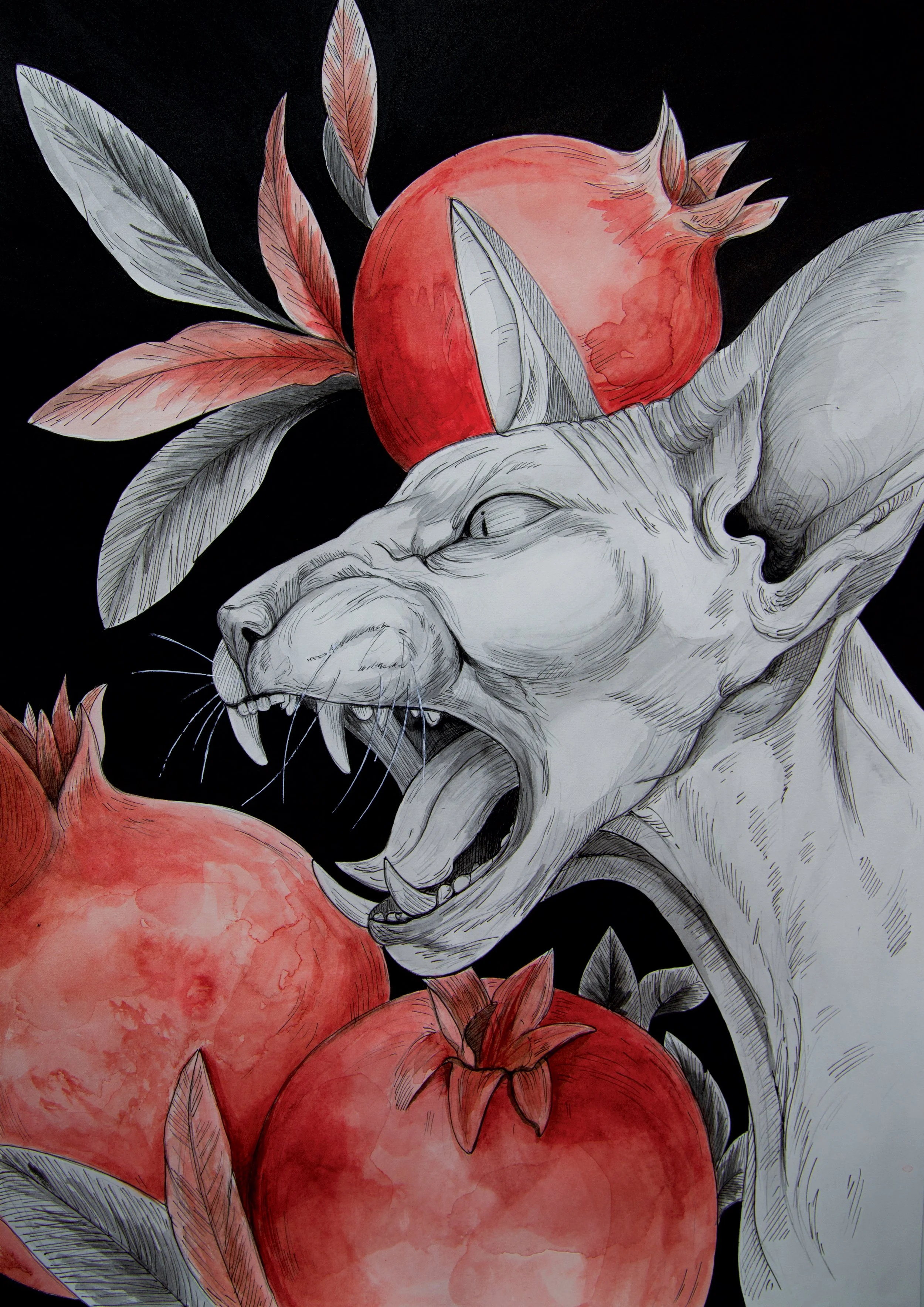 BITE (2026) |
A3 |
Watercolour & Ink on Paper