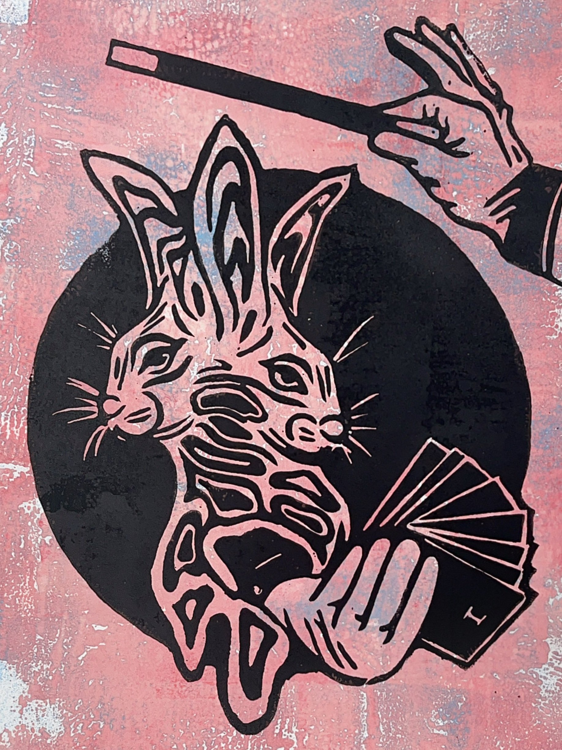 THE MAGICIAN (2024) |
A5 |
Linoprint