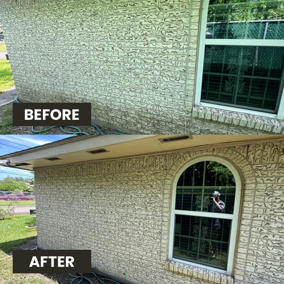 All types of brick are cleaned and restored. DM us for a free quote!