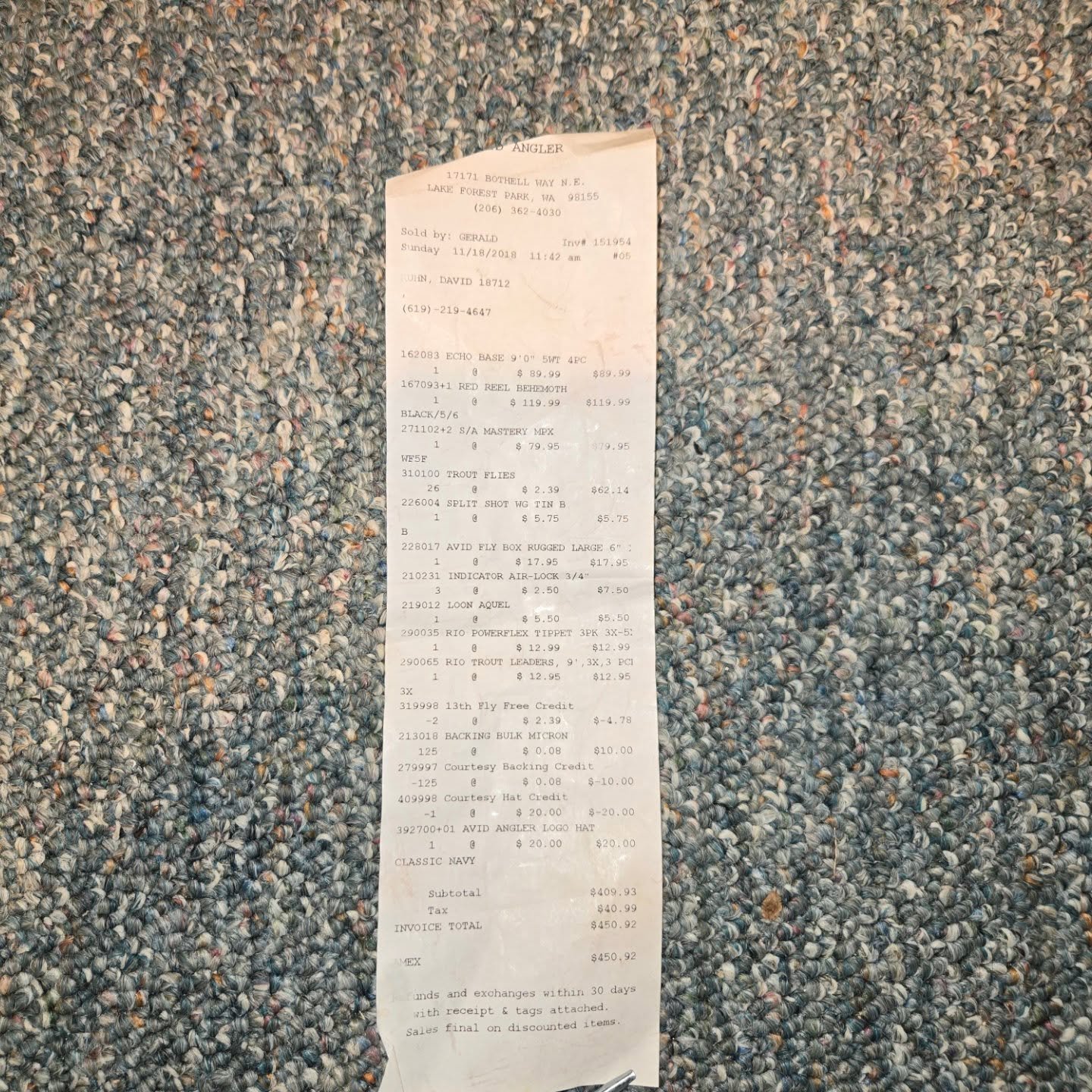 Was cleaning up some things, found the receipt from @avidanglerflyfishing from 2018. This combo kit caught alot of fish in the PNW. If you are ever in the Seattle area and need fly fishing tips or classes be sure to look them up.

#flyfishing #pnwfly