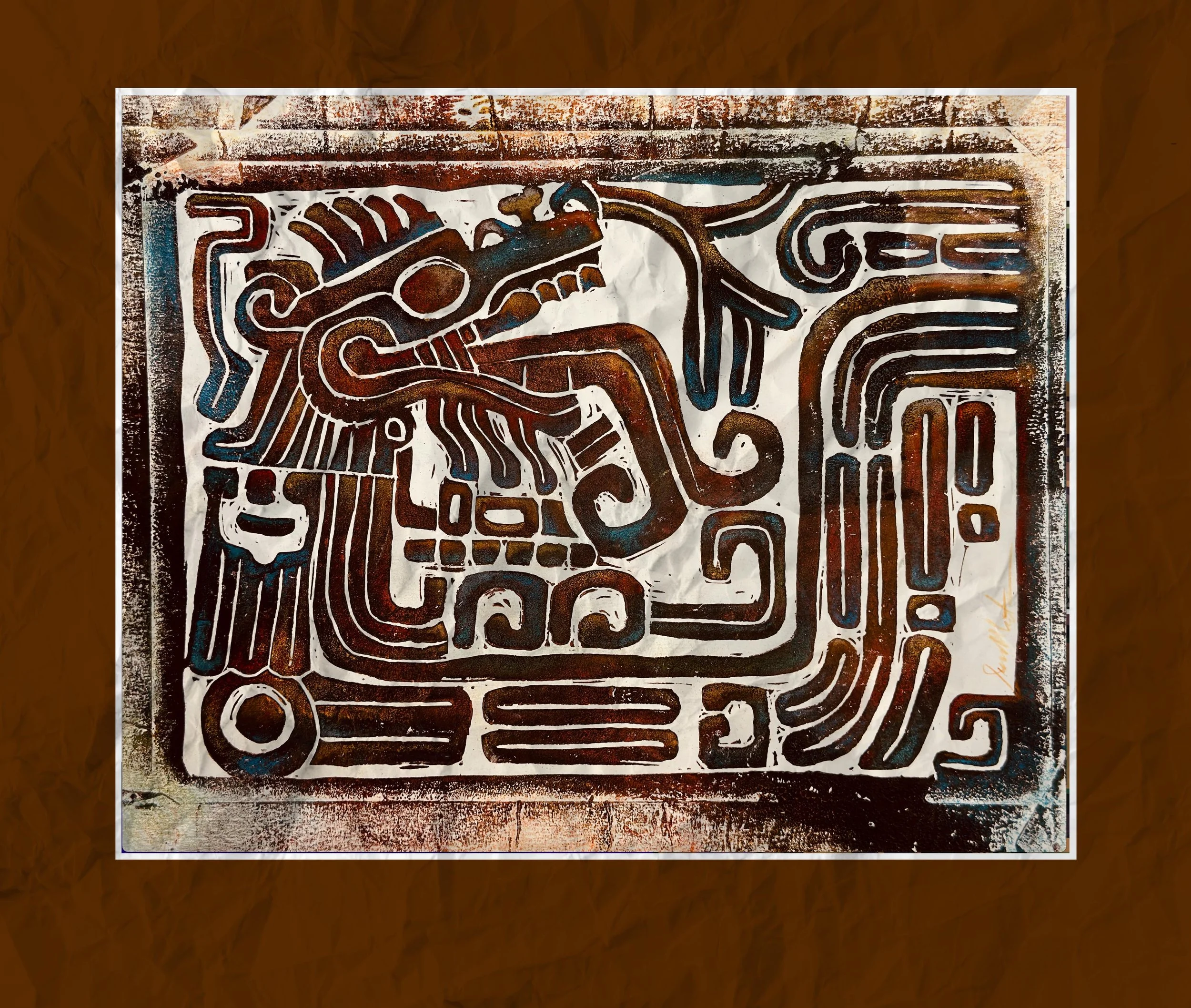 aztec art framed.jpg