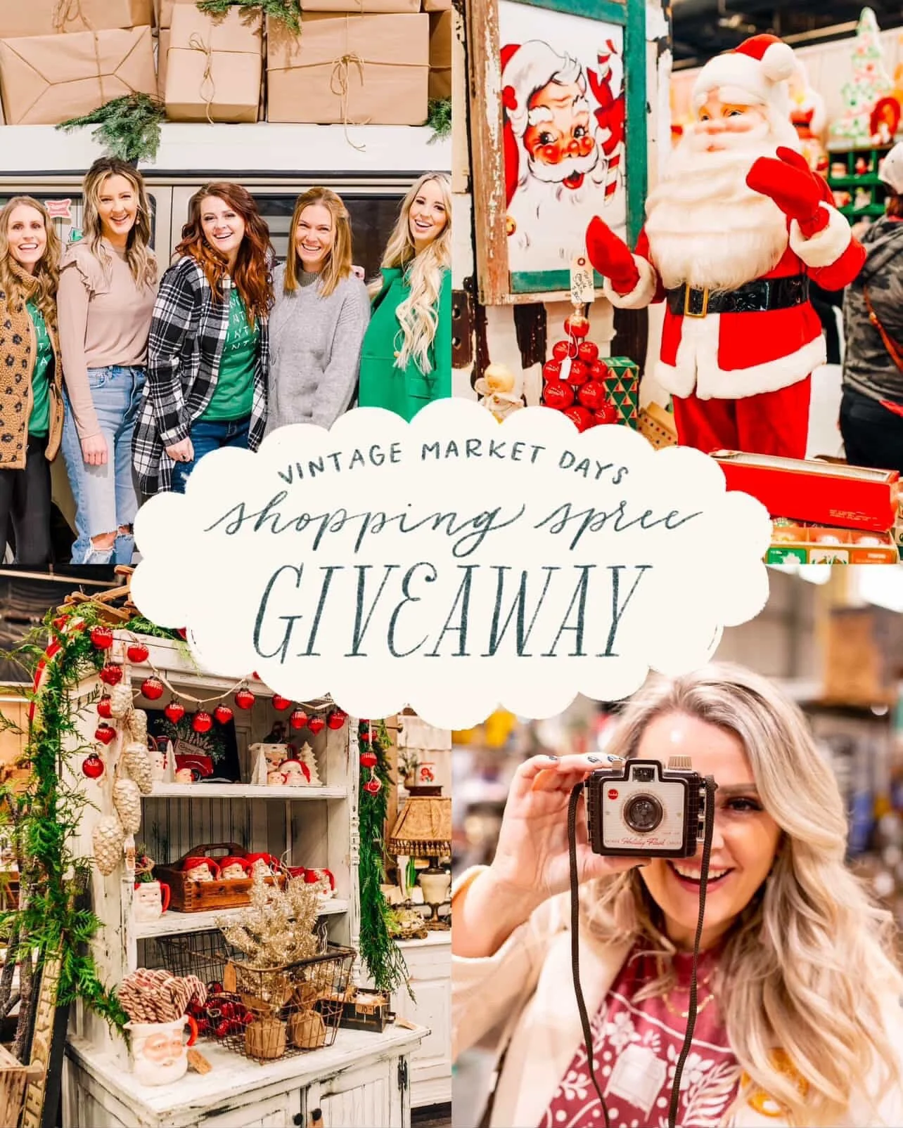🧑🏼&zwj;🎄 VINTAGE MARKET DAYS HOLIDAY SHOPPING SPREE GIVEAWAY!!!! 🎄 OVER $2300 to spend!!! We do this every year! And this giveaway is EPIC one! Includes 4 early buying tickets good for ALL 3 days of market, 4 event Tees, and 4 VMD shopping totes.