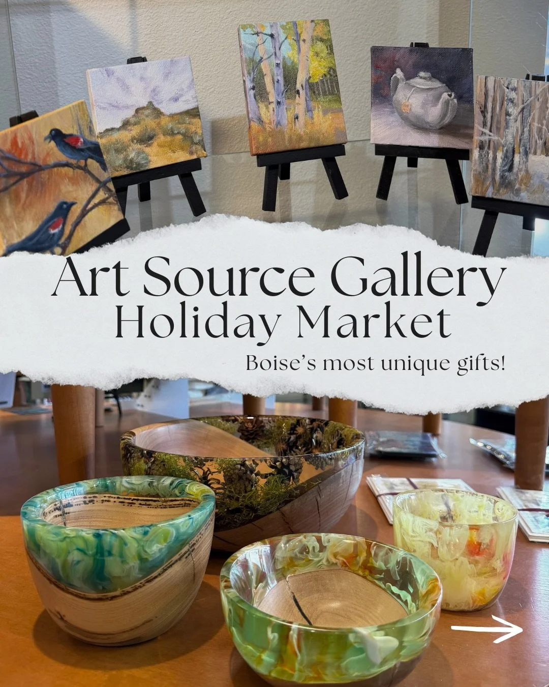 🎨✨ Holiday magic in the Linen District

If you&rsquo;re hunting for a local gift that actually feels special, @artsourcegallery is officially in full holiday mode. Now through Christmas, the gallery transforms into a cozy, creative winter market fil