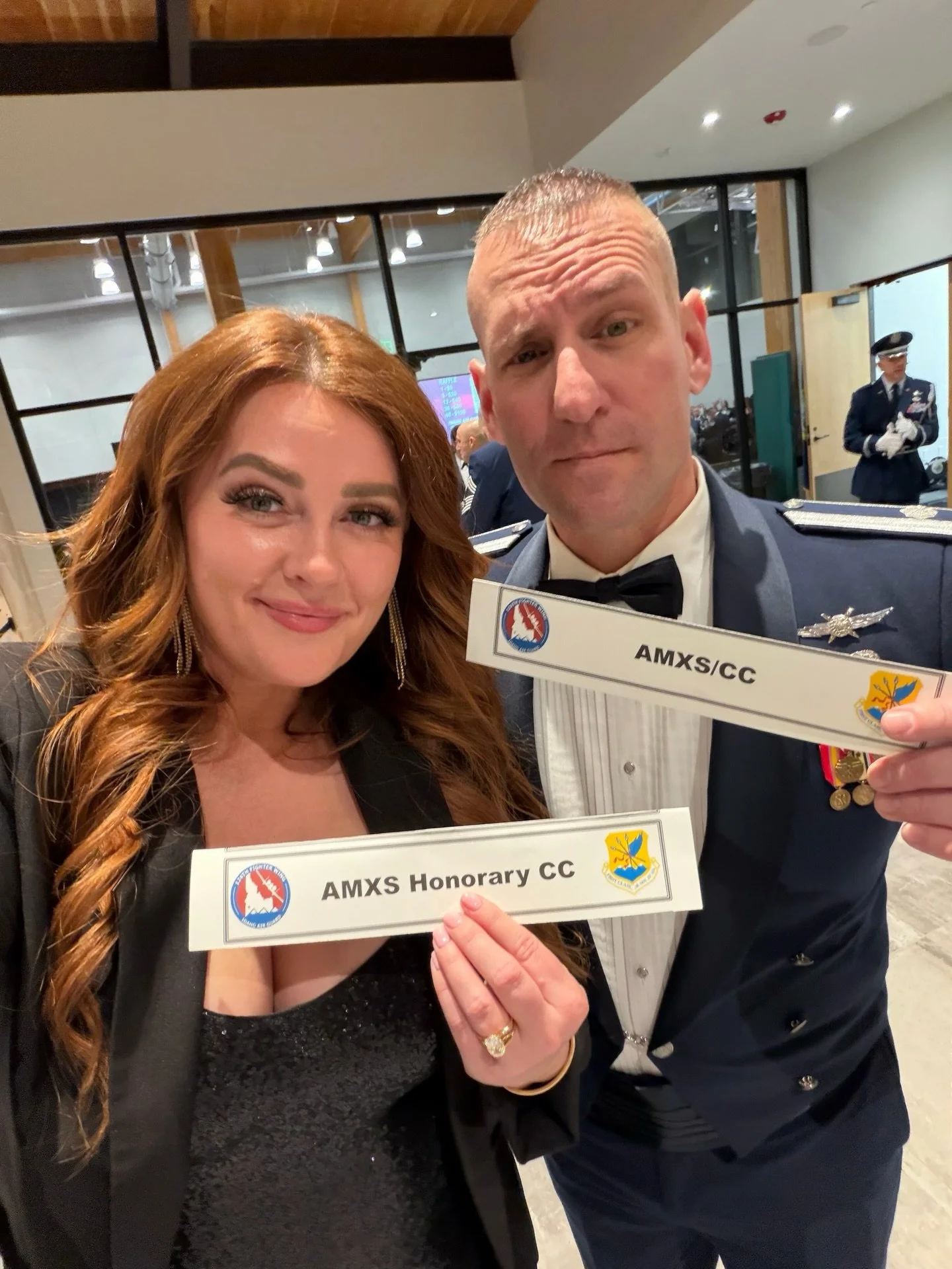 Honored to attend the Outstanding Airman of the Year Banquet as an Honorary Commander for the @124fighterwing of the @idahonationalguard. It was exciting to see an Airman from my squadron, AMXS Maintenance, take one of the top awards. It&rsquo;s basi