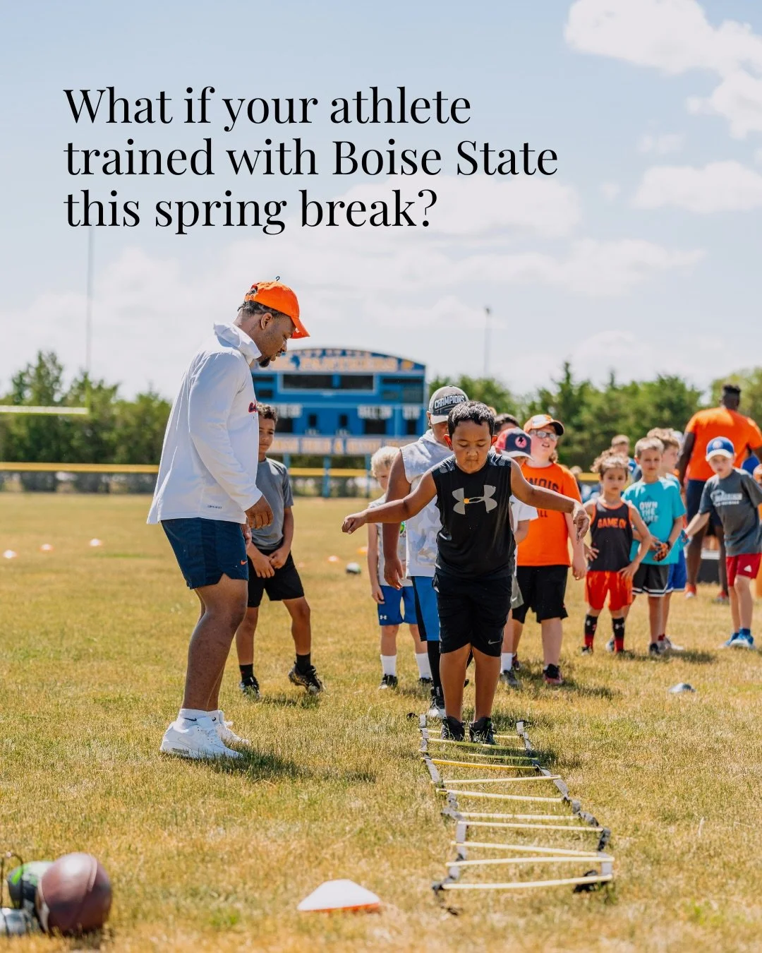 Looking for something fun for the kids during spring break? I&rsquo;ve got a great option for you. 🏈 ⚽️ 

@horseshoecamps are bringing young athletes onto the Boise State campus for a chance to train with current Division I student-athletes.

These 