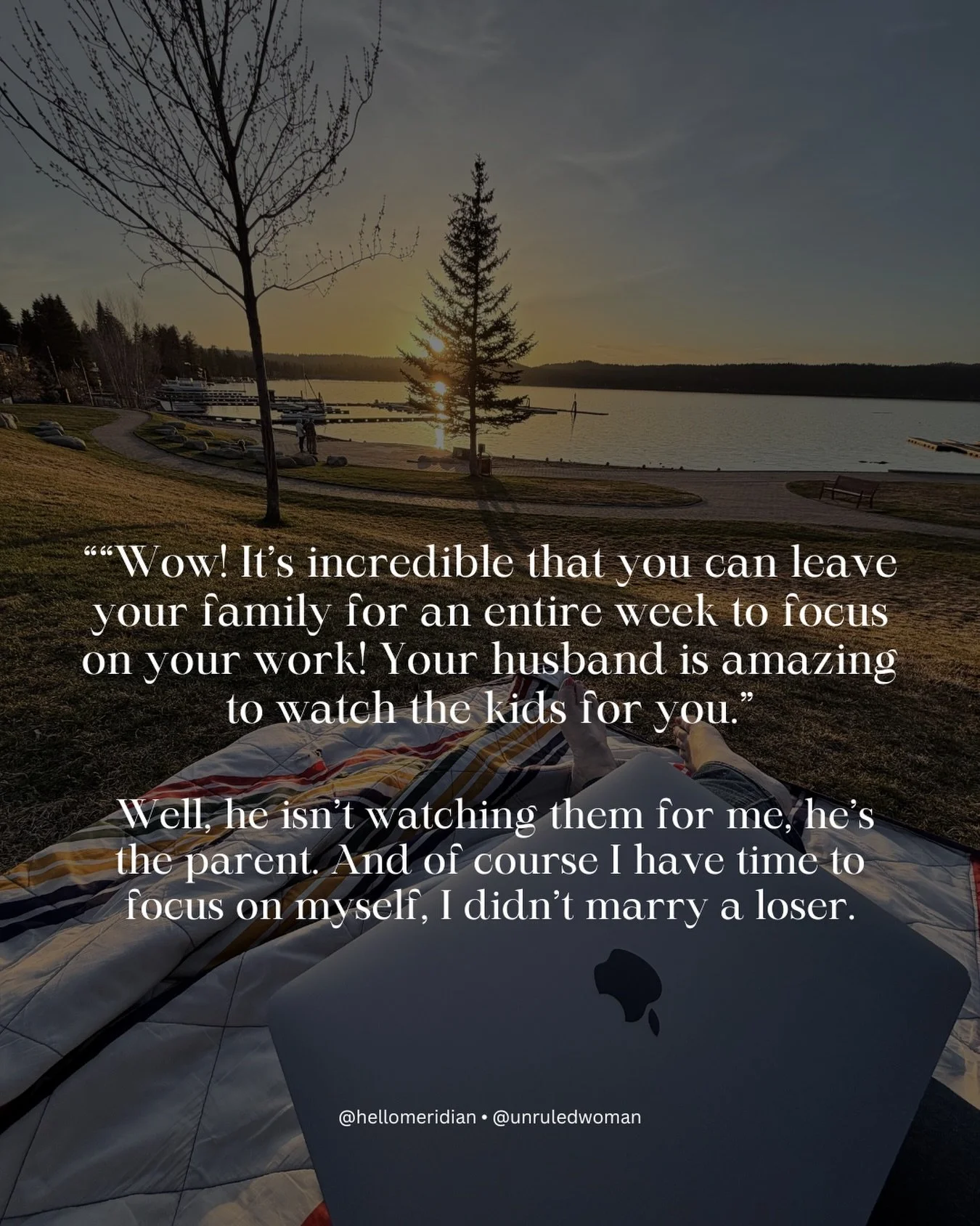 Anyway. McCall is lovely for a solo trip. @unruledwoman