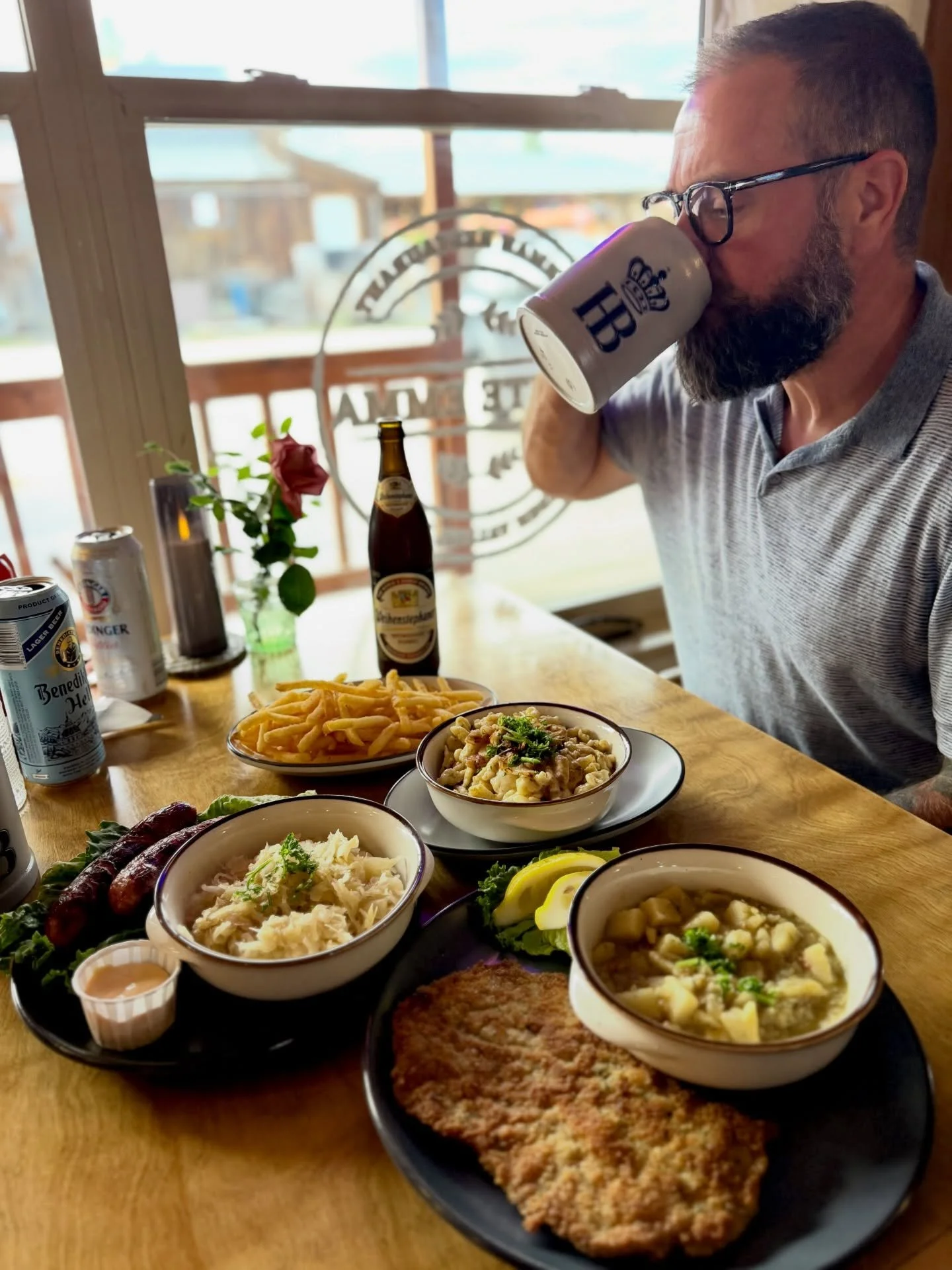 Headed to locally owned and run @tante_emma_gardenvalley for our anniversary dinner. We LOVE good German food. And they have a huge German beer selection. This is one of my favorite spots in Idaho. Worth the drive from the Treasure Valley. 

#hellome