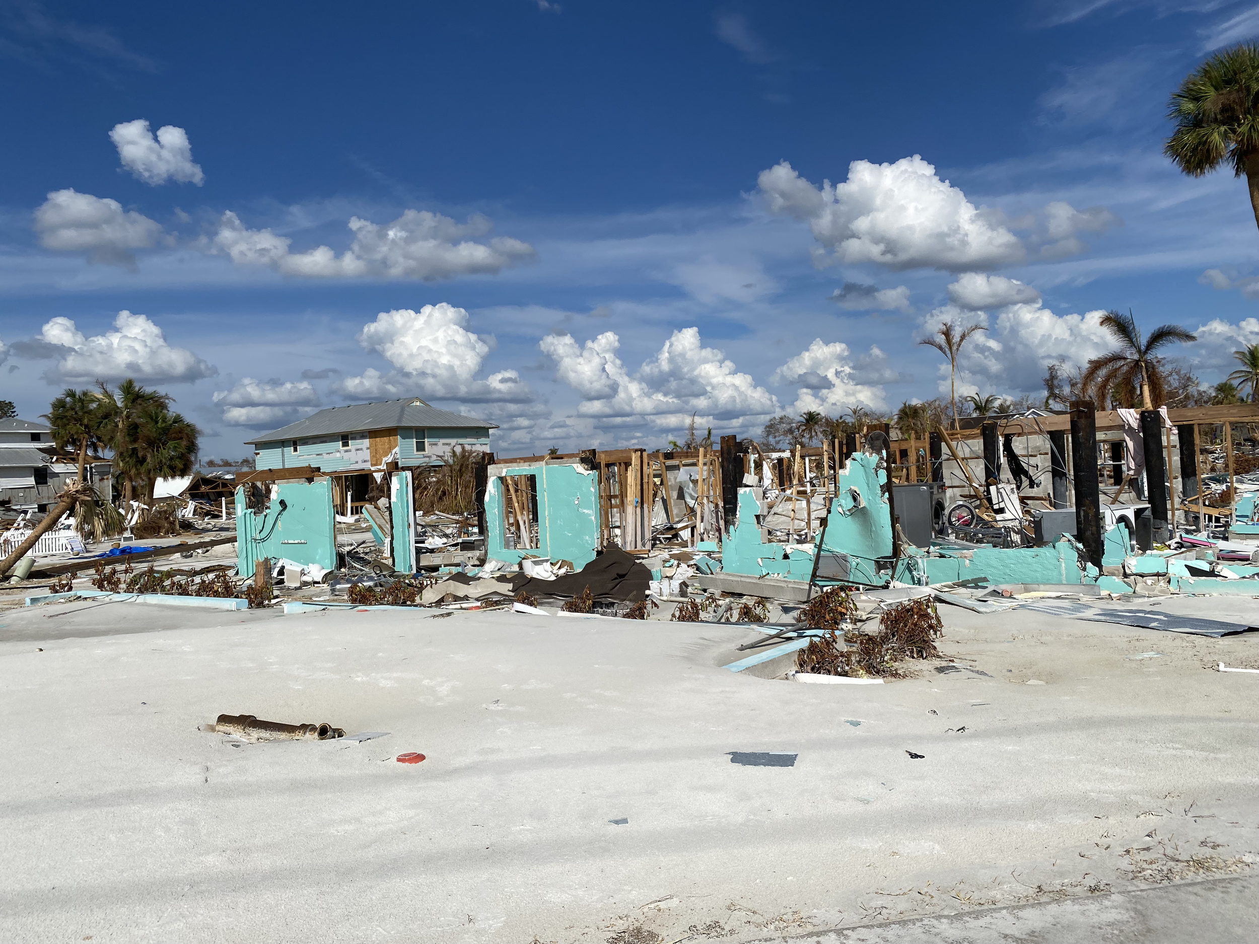 House after hurricane Ian in Florida, 2023