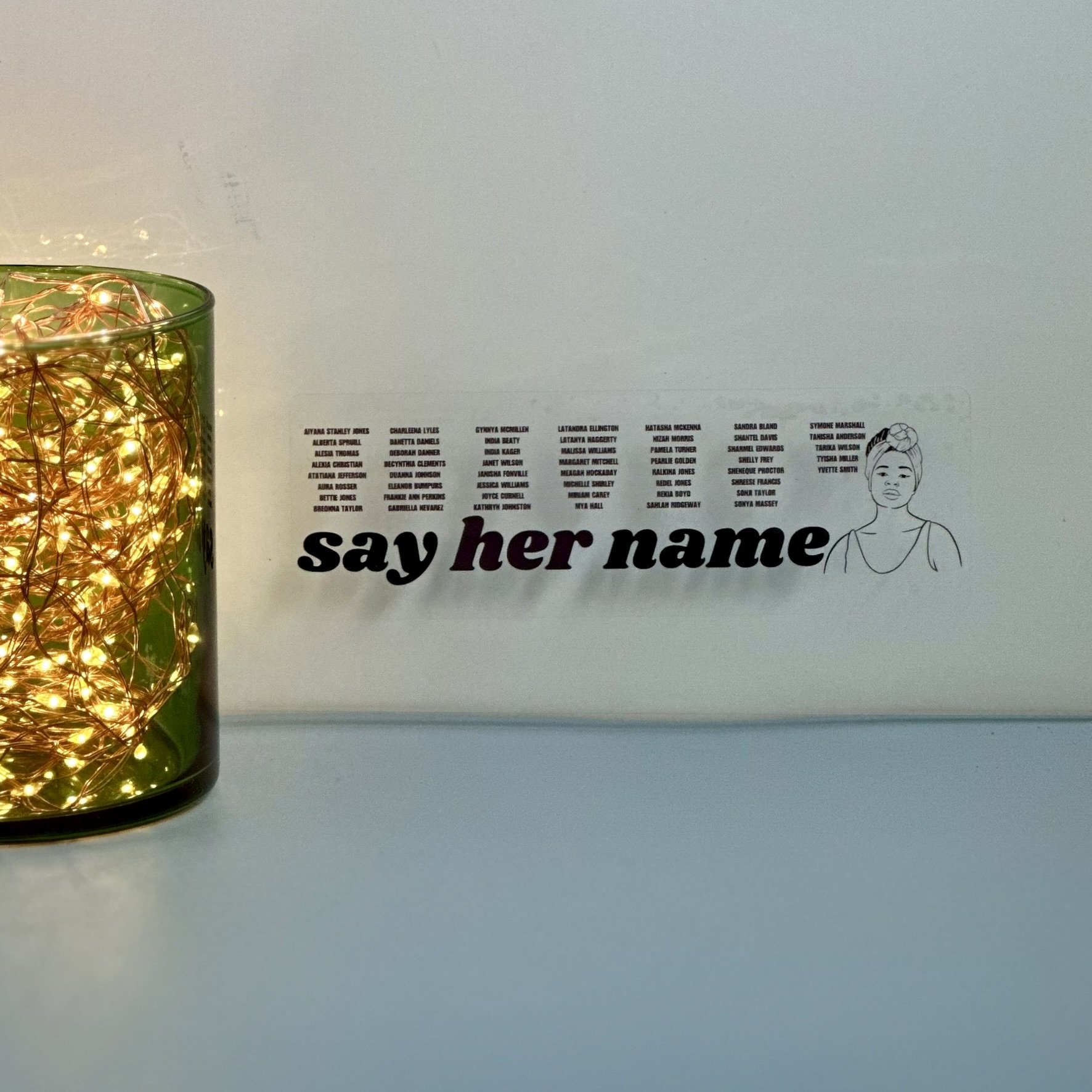 Say Her Name (Window Cling)