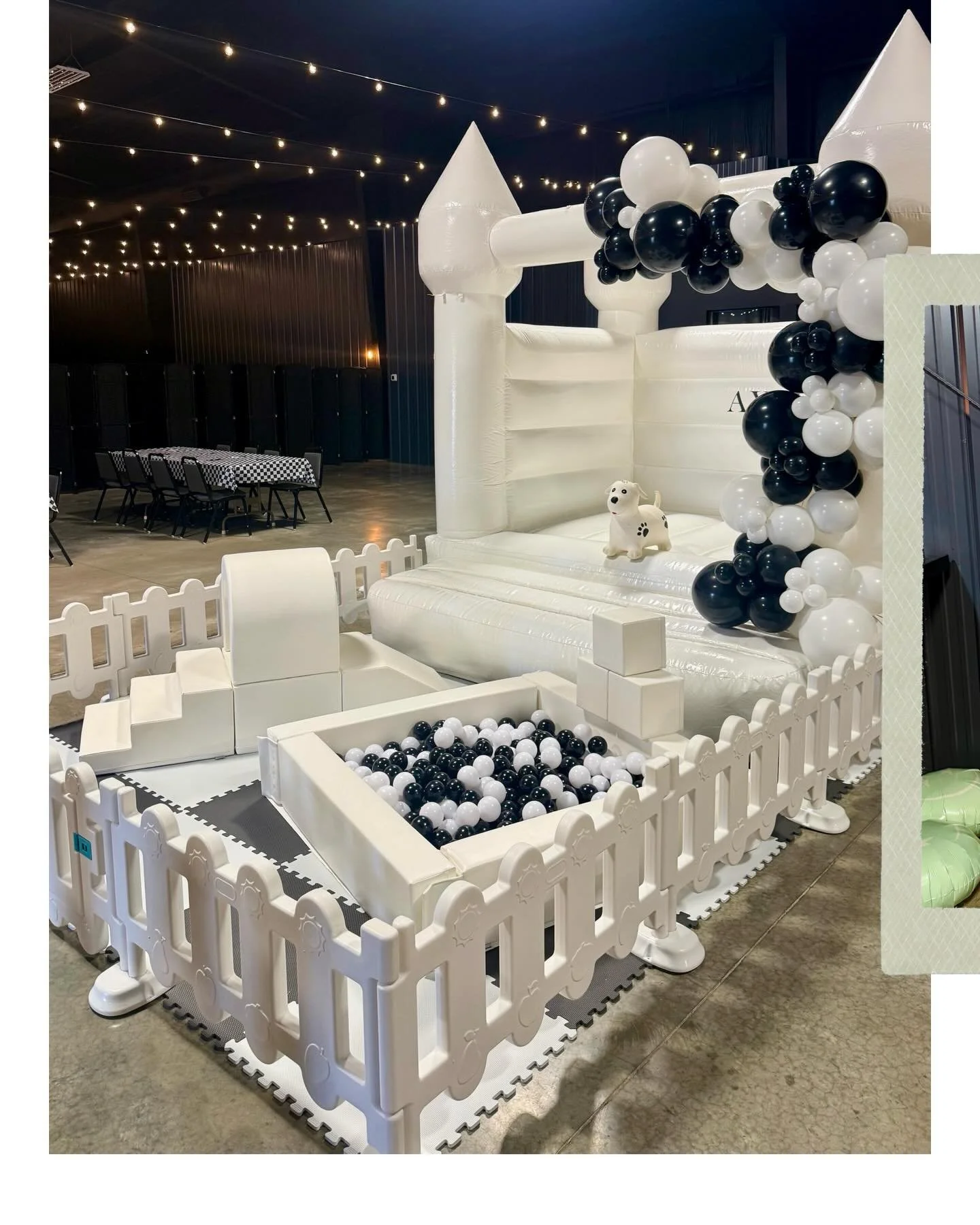 Some celebrations mean a little extra to us.
We hosted Axel&rsquo;s baby shower here&hellip; and now his first birthday. 🖤
Watching our friends grow their families inside these walls is truly special. 

Long Live Boyhood! 🤍🤍🤍

Bounce House: @easy