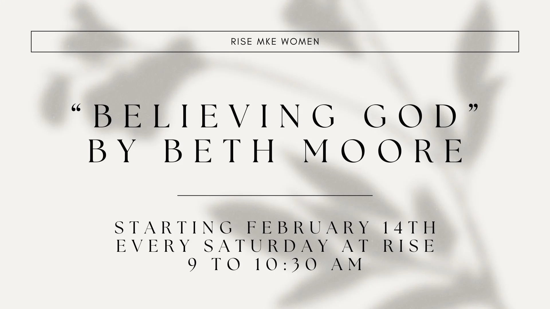 Women’s Bible Study Begins 