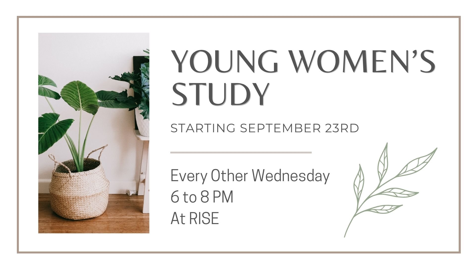 Young Women's Bible Study Begins
