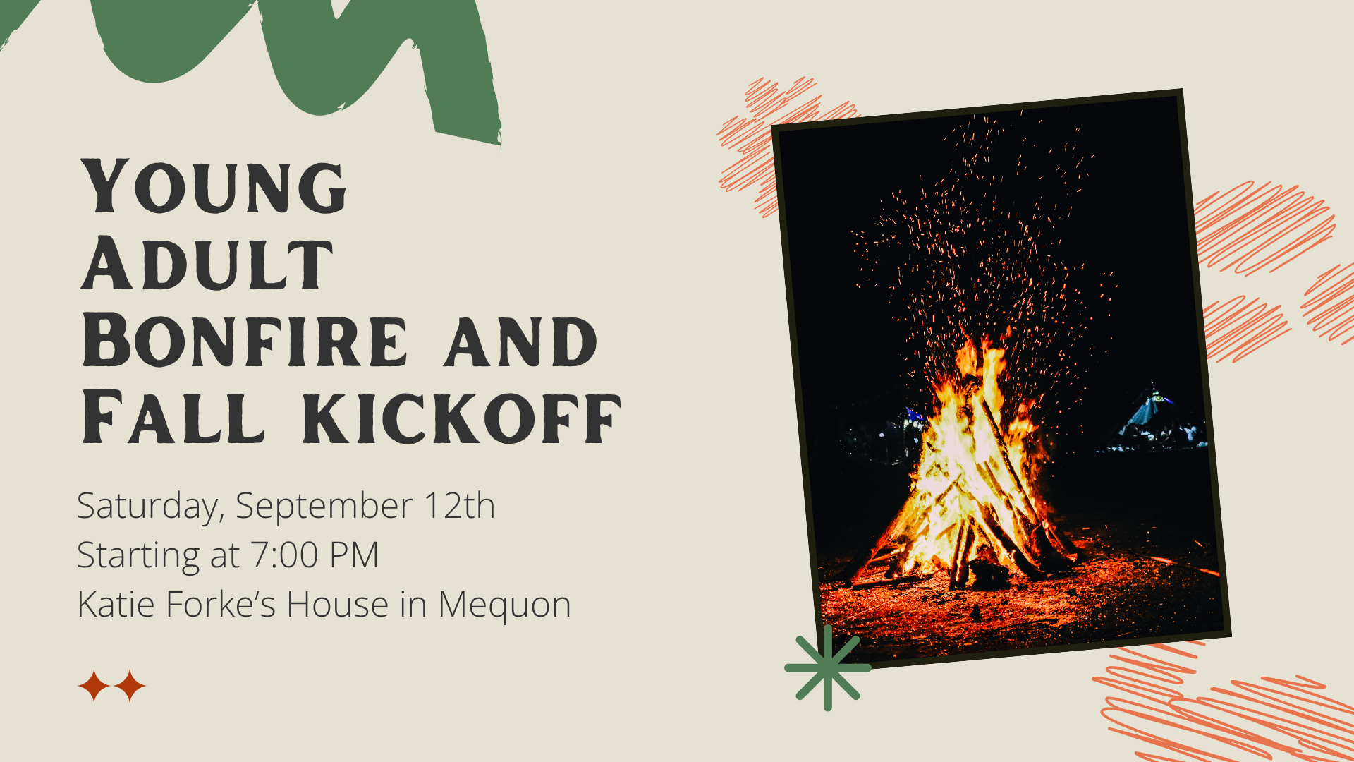 Young Adult Bonfire and Fall Kickoff