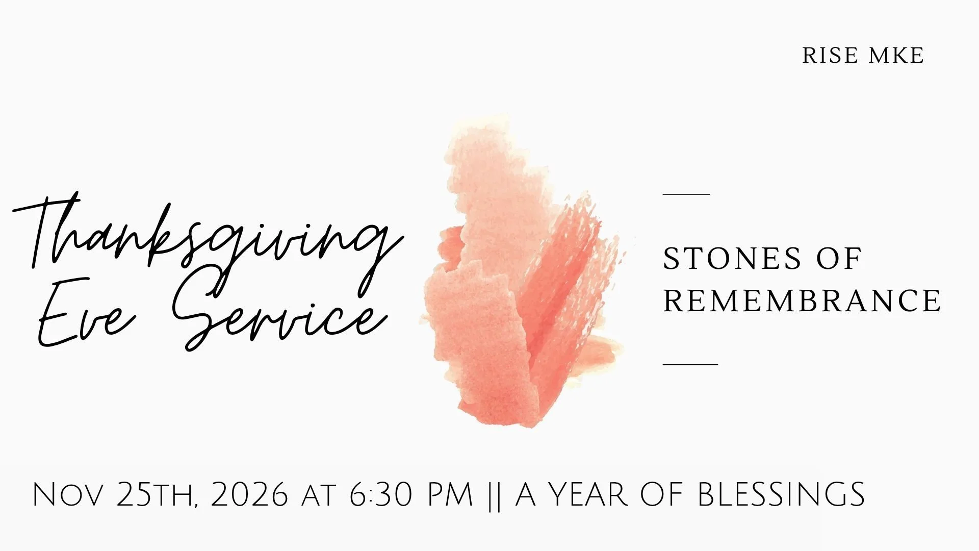 Thanksgiving Eve Service