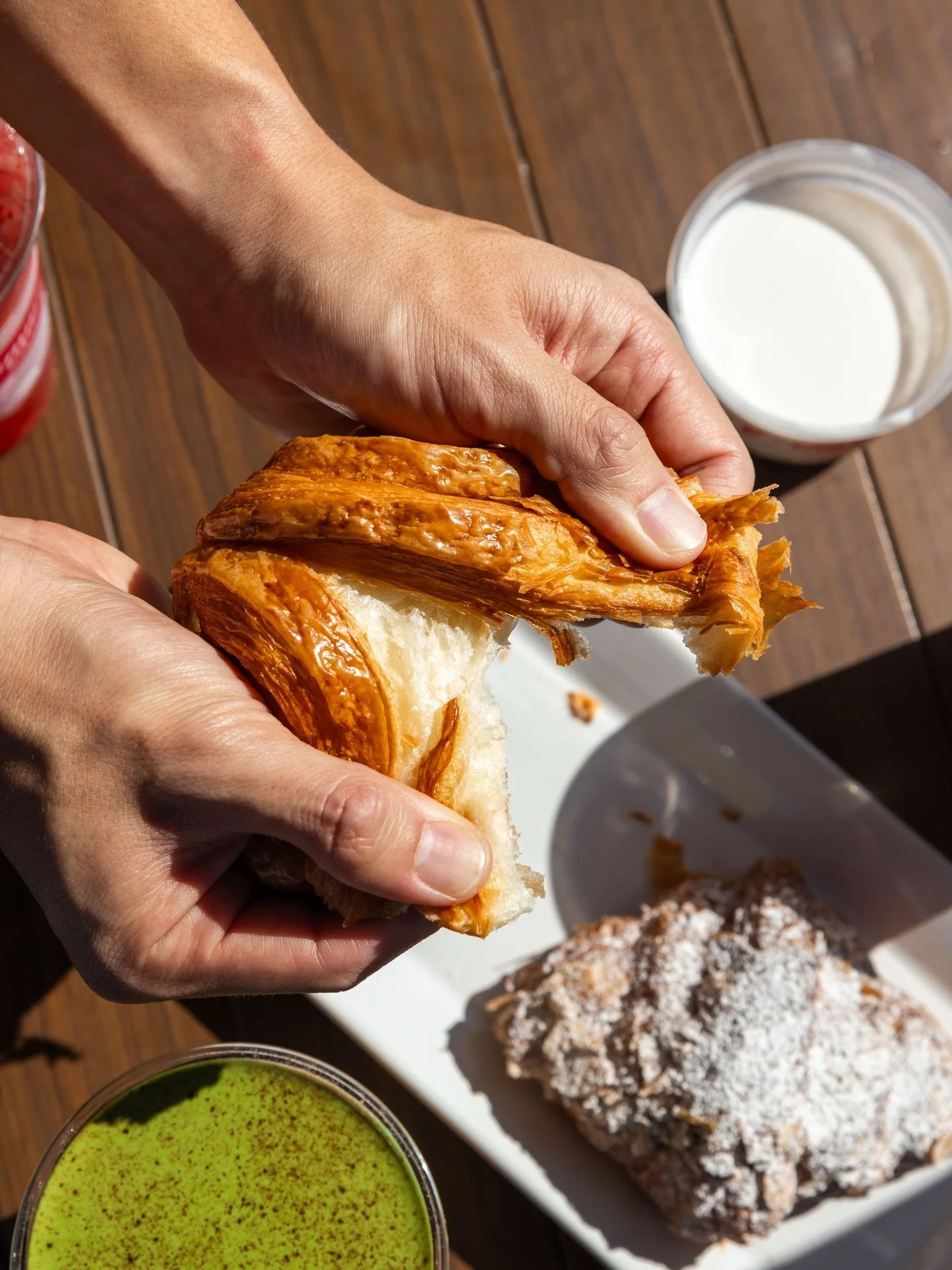 Our croissants don&rsquo;t flake on flavor 🥐

#ocfood #ocfoodie #orangecounty #bakery #pastries