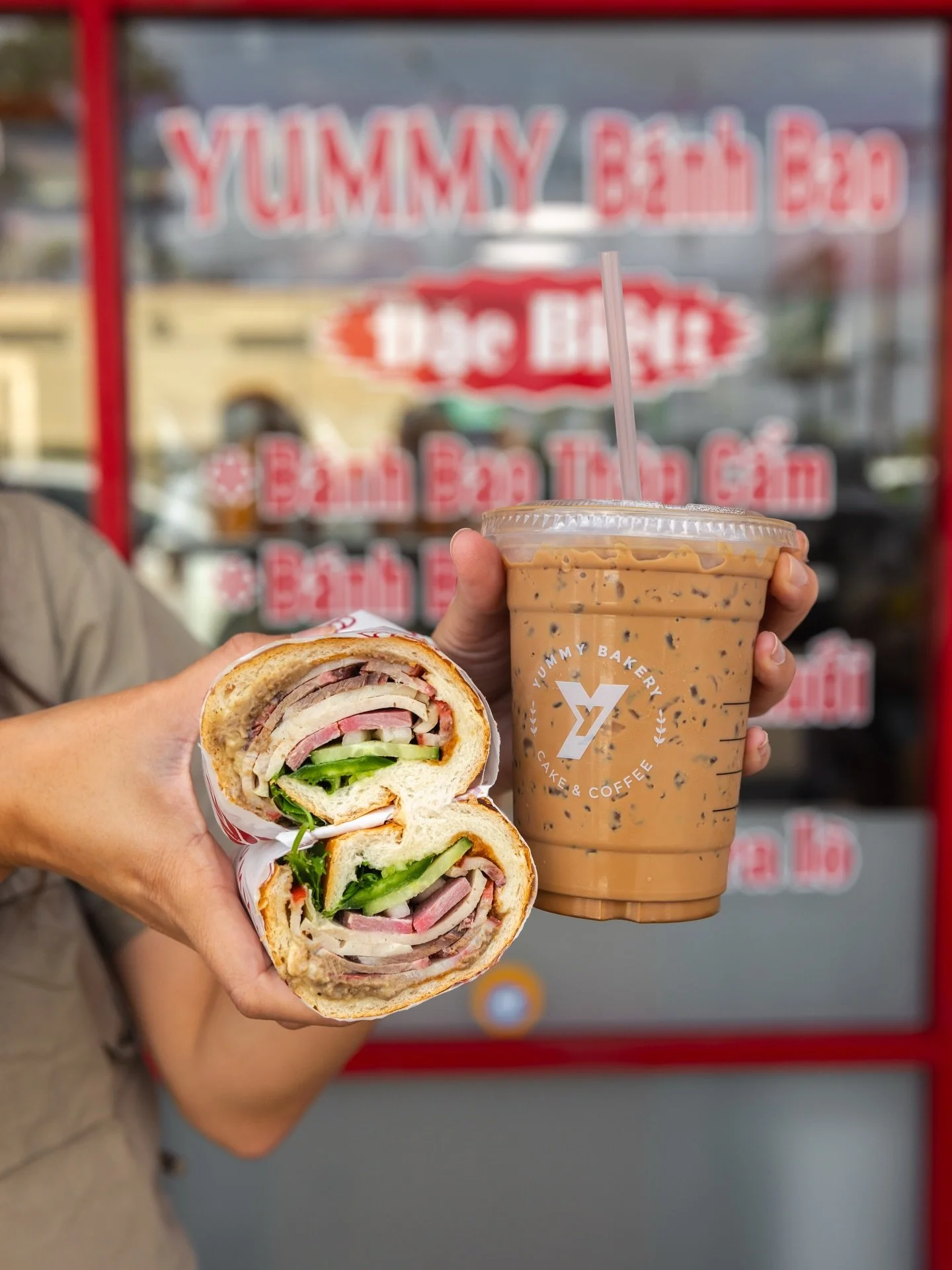 The combo that never misses. Our savory b&aacute;nh m&igrave; + sweet, creamy house special iced coffee 🥖☕

#ocfood #bakery #pastries #vietnamesedessert #vietnamese