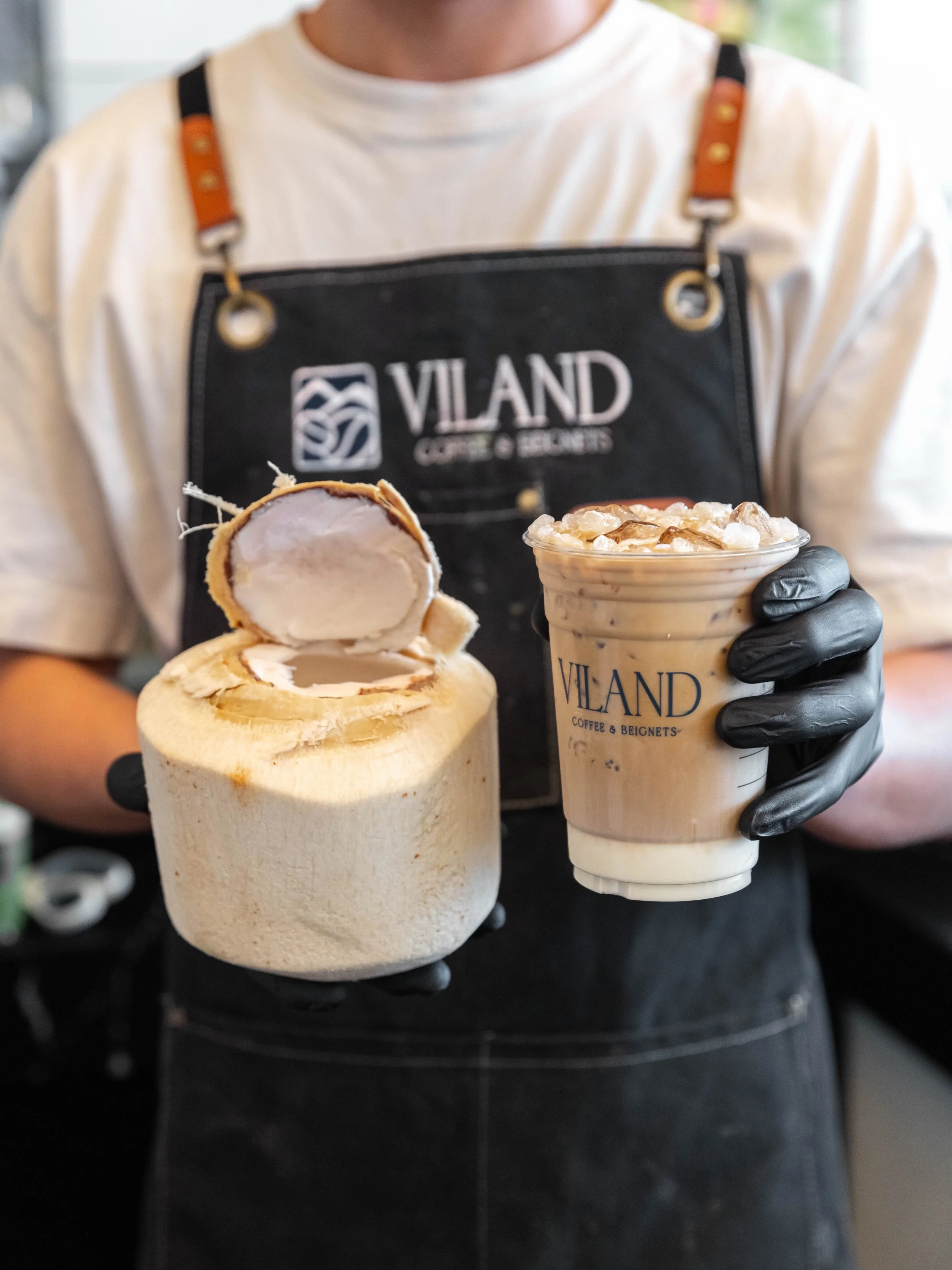 the young coconut drinks at ViLand are some of our best creations 🥥 Using perfectly ripe young coconuts that get blended fresh daily, all of our young coconut drinks are refreshing and lightly sweetened, not to mention the young coconut meat adds th