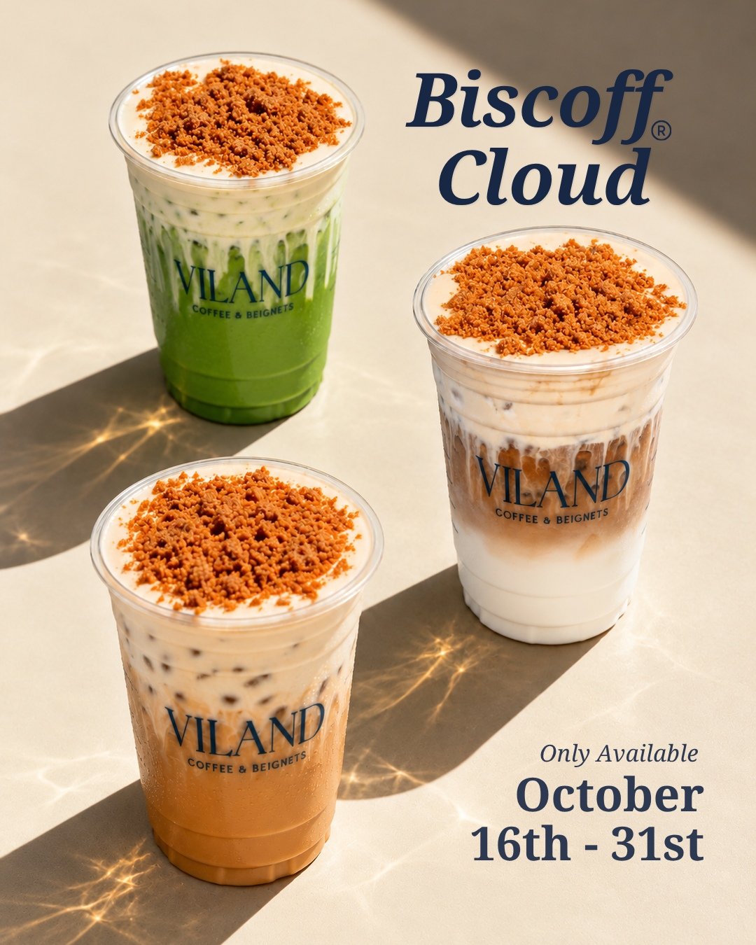 cookie butter, but make it a cloud ☁️ only here from October 16&ndash;31!

Biscoff&reg; Cloud Coffee Latte 
Biscoff&reg; Cloud Matcha 
Biscoff&reg; Cloud Coffee

soft cream with a little crunch on top 🍪 which one are you trying first?

&mdash;&mdash