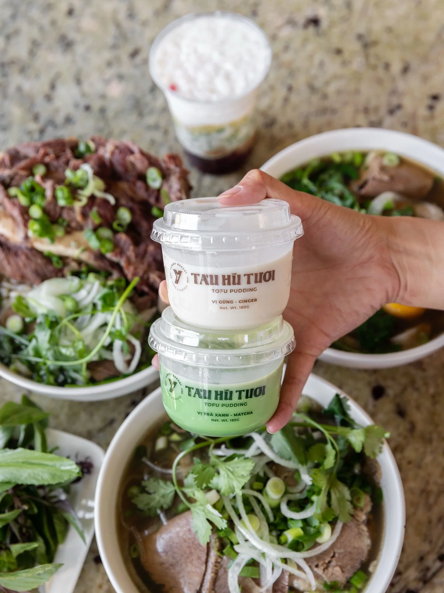 Have you heard? We&rsquo;re extending our free tofu pudding promo now until the end of December 🍲 Buy any pho or b&ograve; kho and get a free tofu pudding on Mon&ndash;Fri, 3&ndash;8PM!

#ocfood #ocfoodie #orangecounty #pho #vietnamesefood #vietname