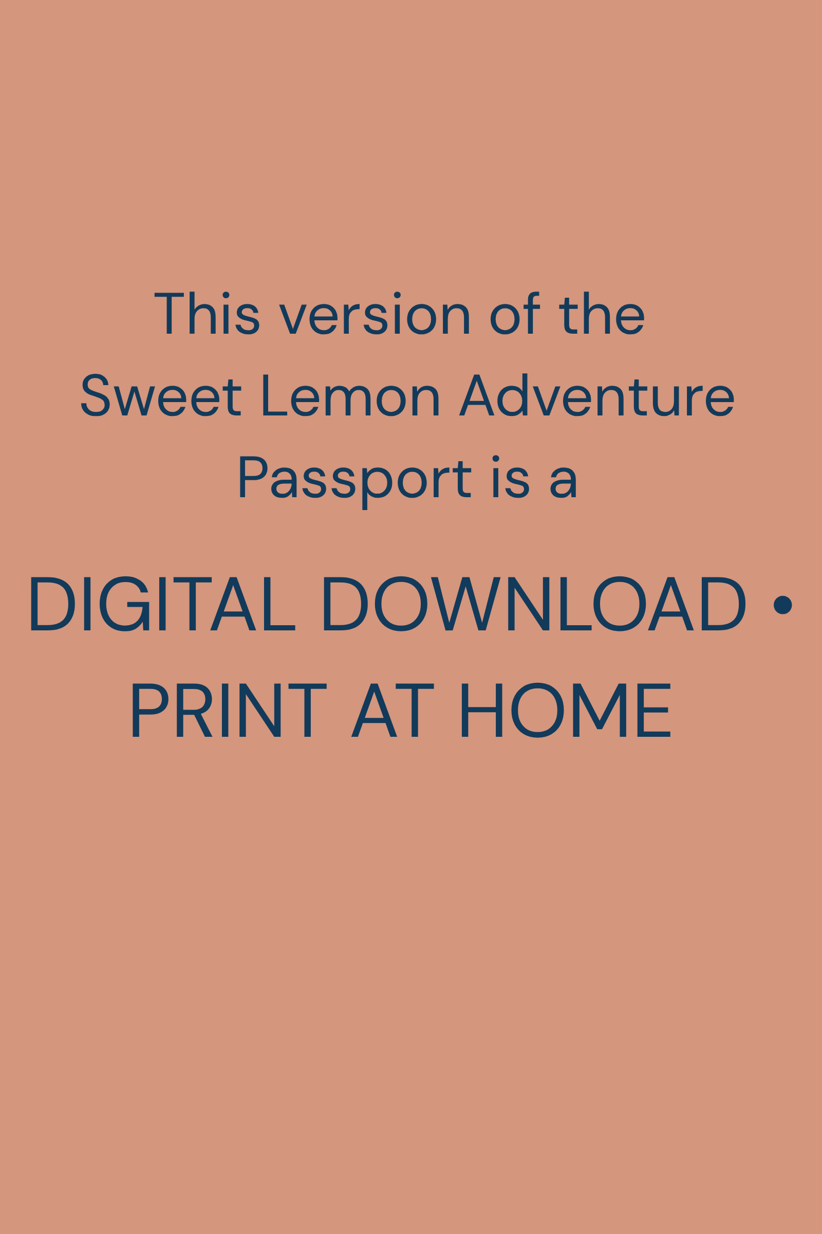 The Sweet Lemon Adventure Passport - Digital Download