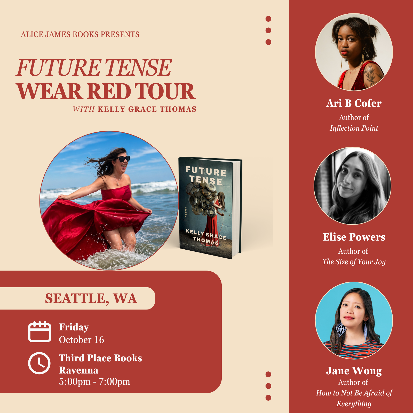 Seattle Reading with Ari B Cofer, Elise Powers, Jane Wong