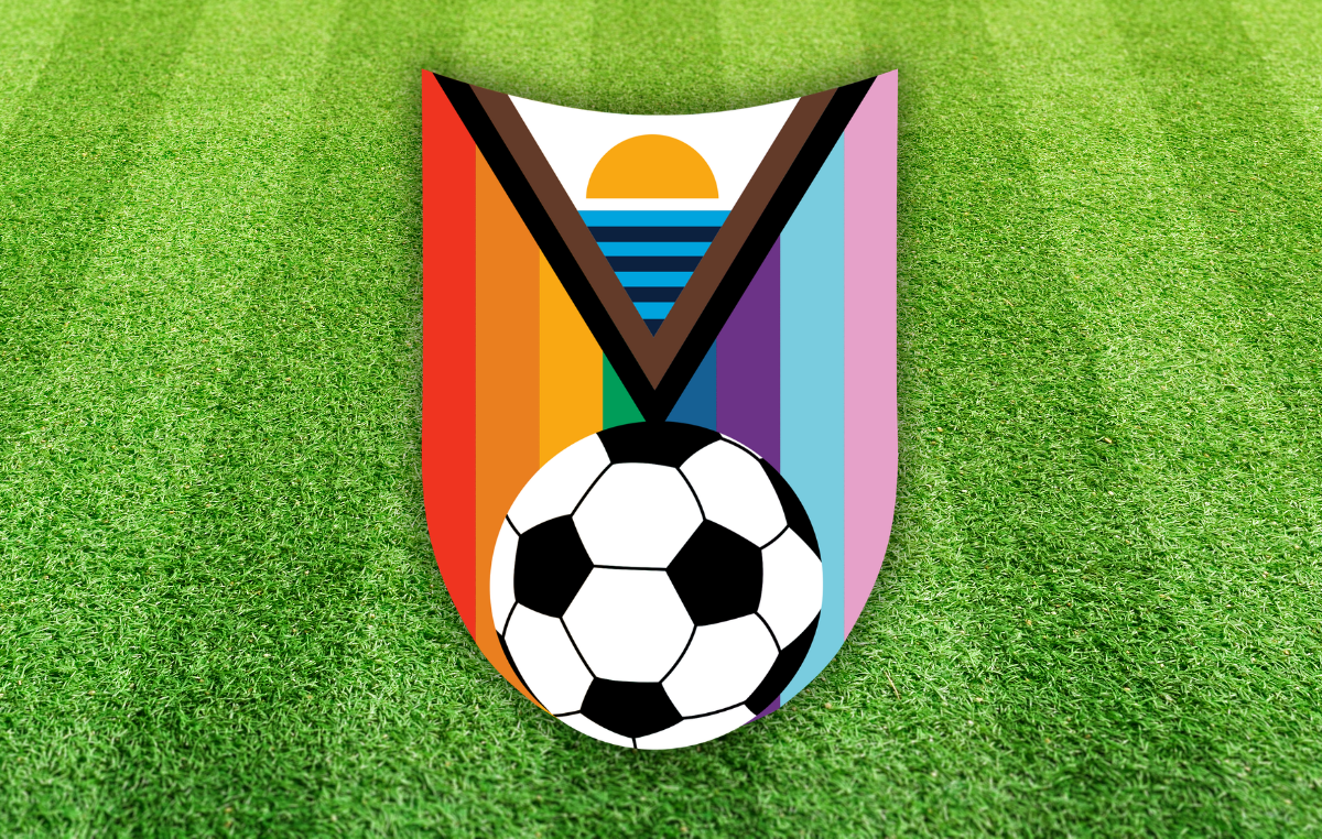 Design portfolio cover for the Milwaukee Gay Football Club branding.