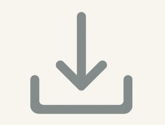 Blue download symbol