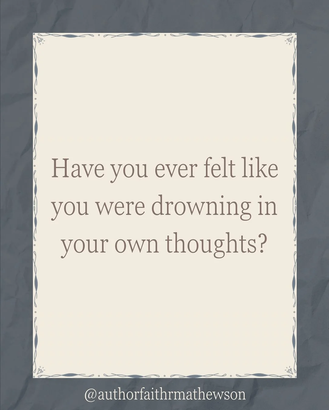 I have always described living with anxiety and depression as treading water&hellip;a constant battle to keep your head above the waves and that&rsquo;s what I wanted to portray in All the King&rsquo;s Horses. 

I wanted to give a raw portrayal of th