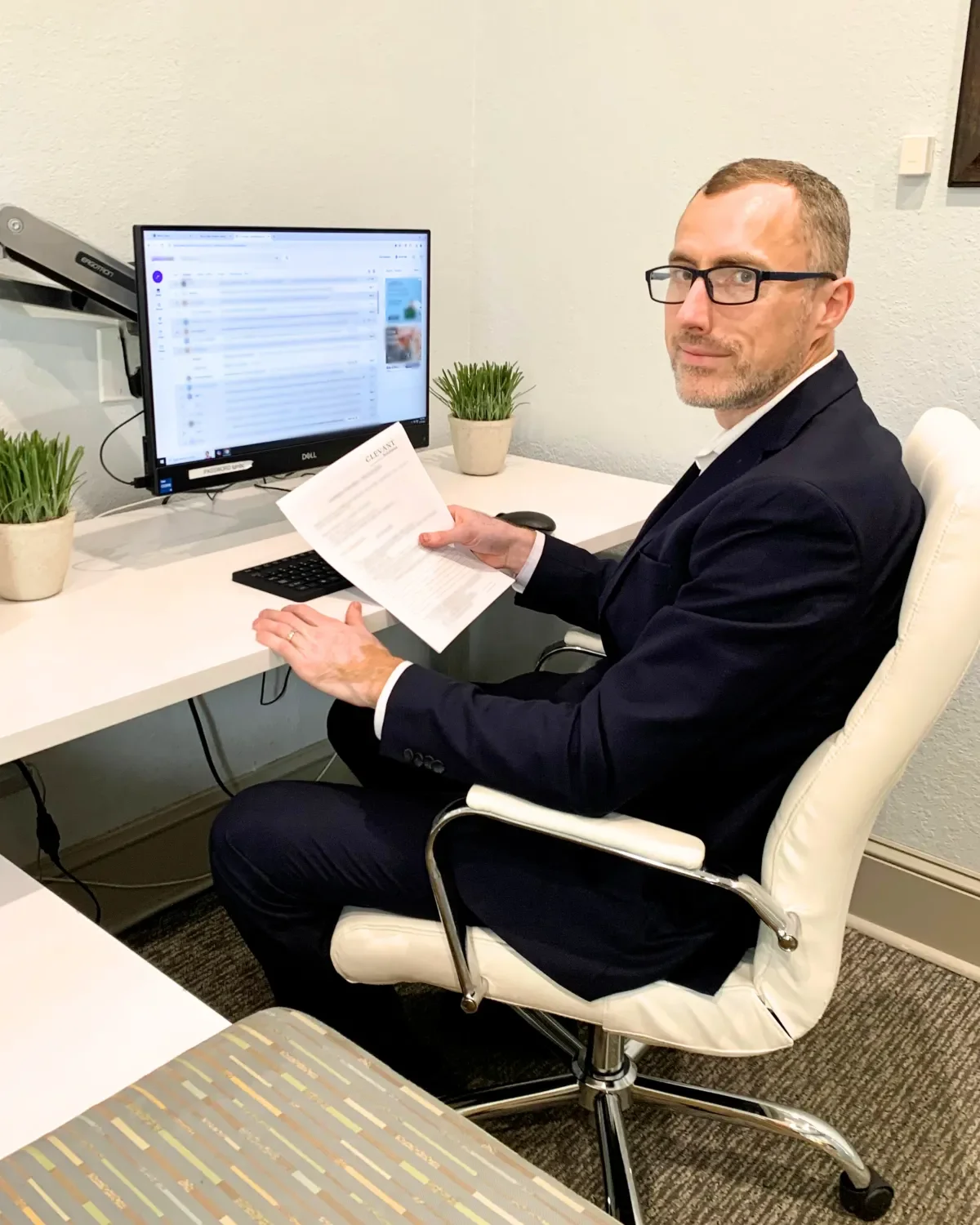 Bookkeeper working on financial records