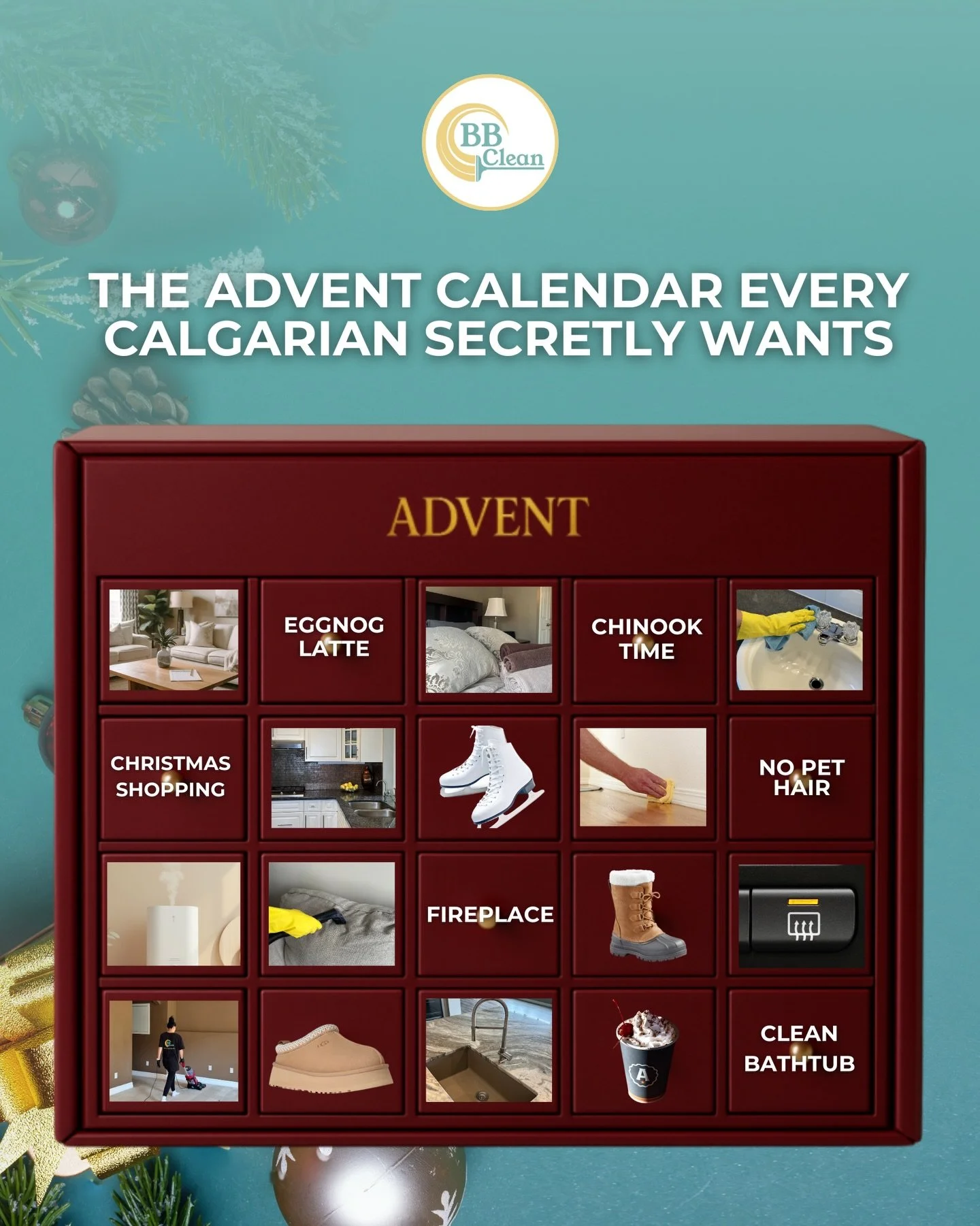 December in Calgary comes with snow, cozy vibes&hellip; and way too many chores nobody wants to deal with 😅

So we created the real Advent calendar - the one every Calgarian would actually love ✨

If you want your home just as cozy and stress-free t