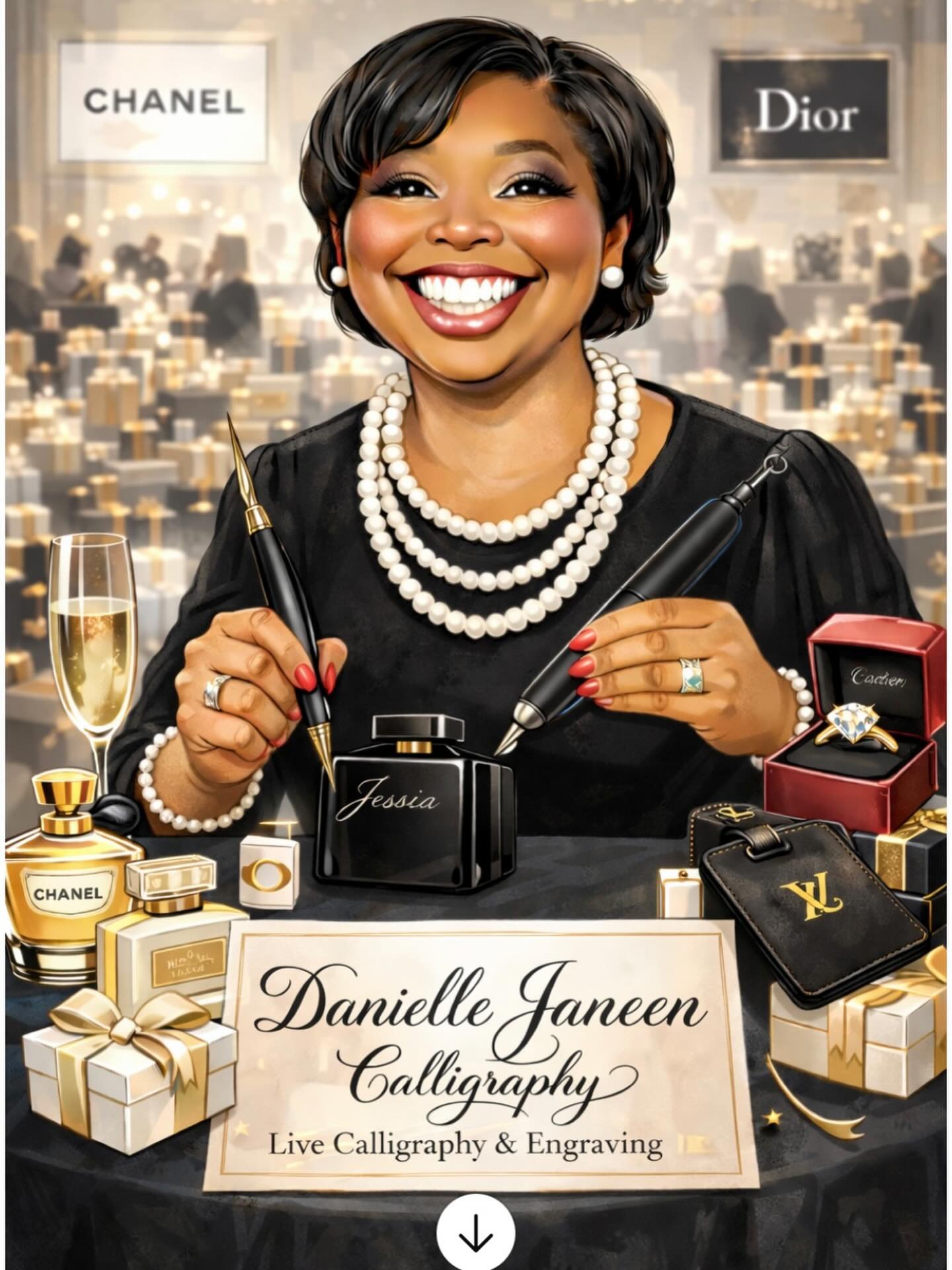 Live Calligraphy &amp; Engraving Experiences for luxury brands, weddings &amp; elevated celebrations 🖋️ DM/email me to inquire