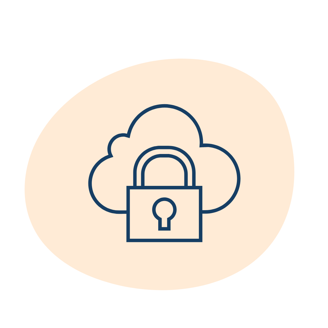 Secure cloud icon