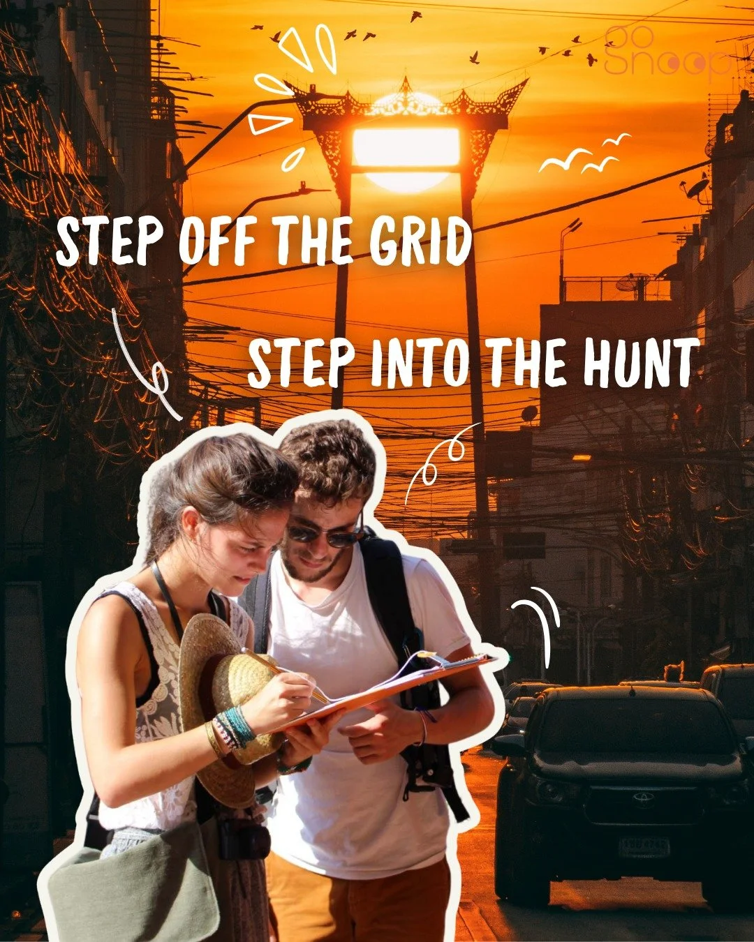 🌍✨ Forget GPS. Forget screens. It&rsquo;s time to rediscover adventure the old-school way. At GoSnoop, our scavenger hunts aren&rsquo;t about following a blinking dot on your phone&mdash;they&rsquo;re about real maps, road books, and your own instin