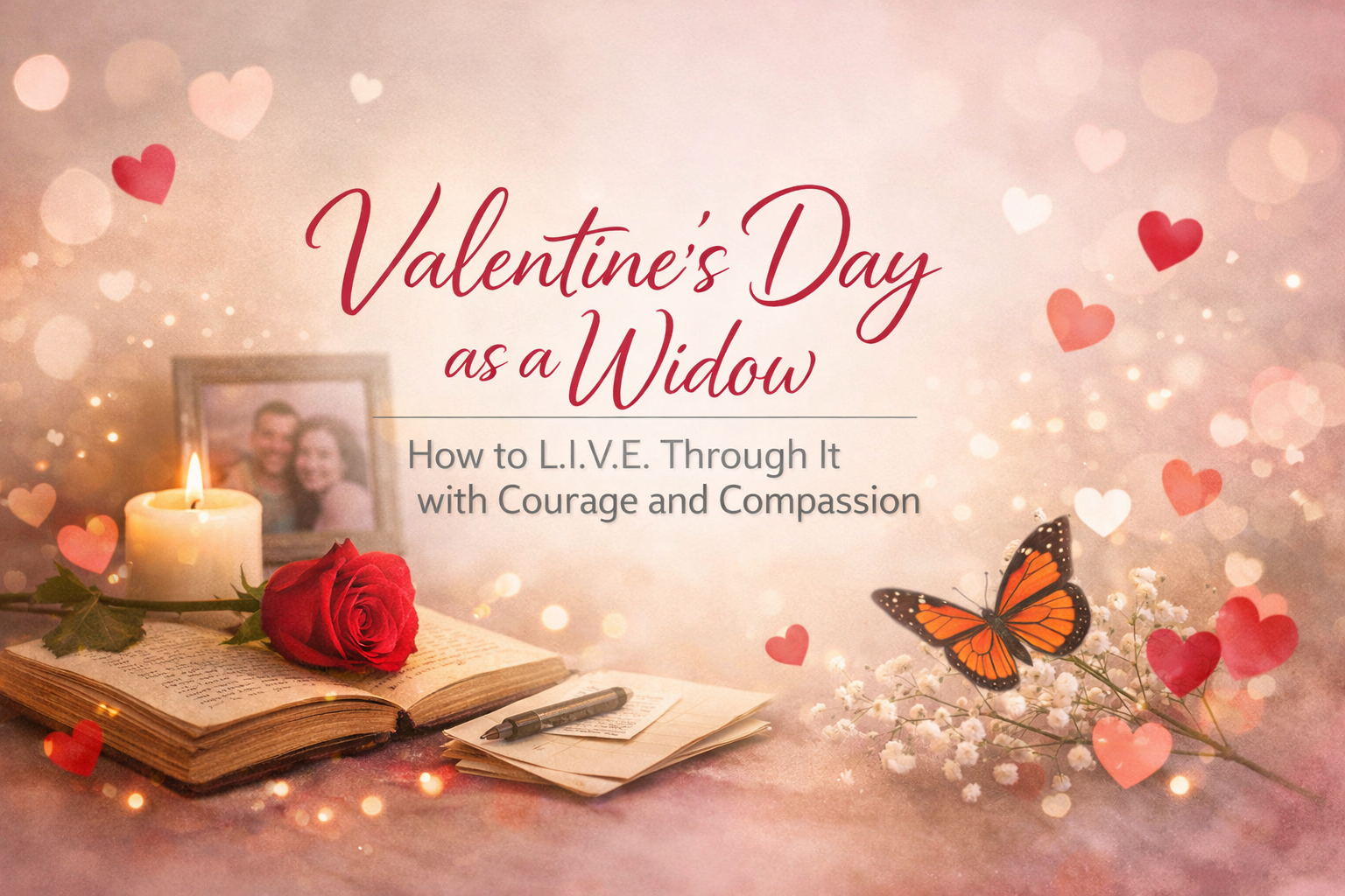 Valentine’s Day as a Widow: How to L.I.V.E. Through It with Courage and Compassion