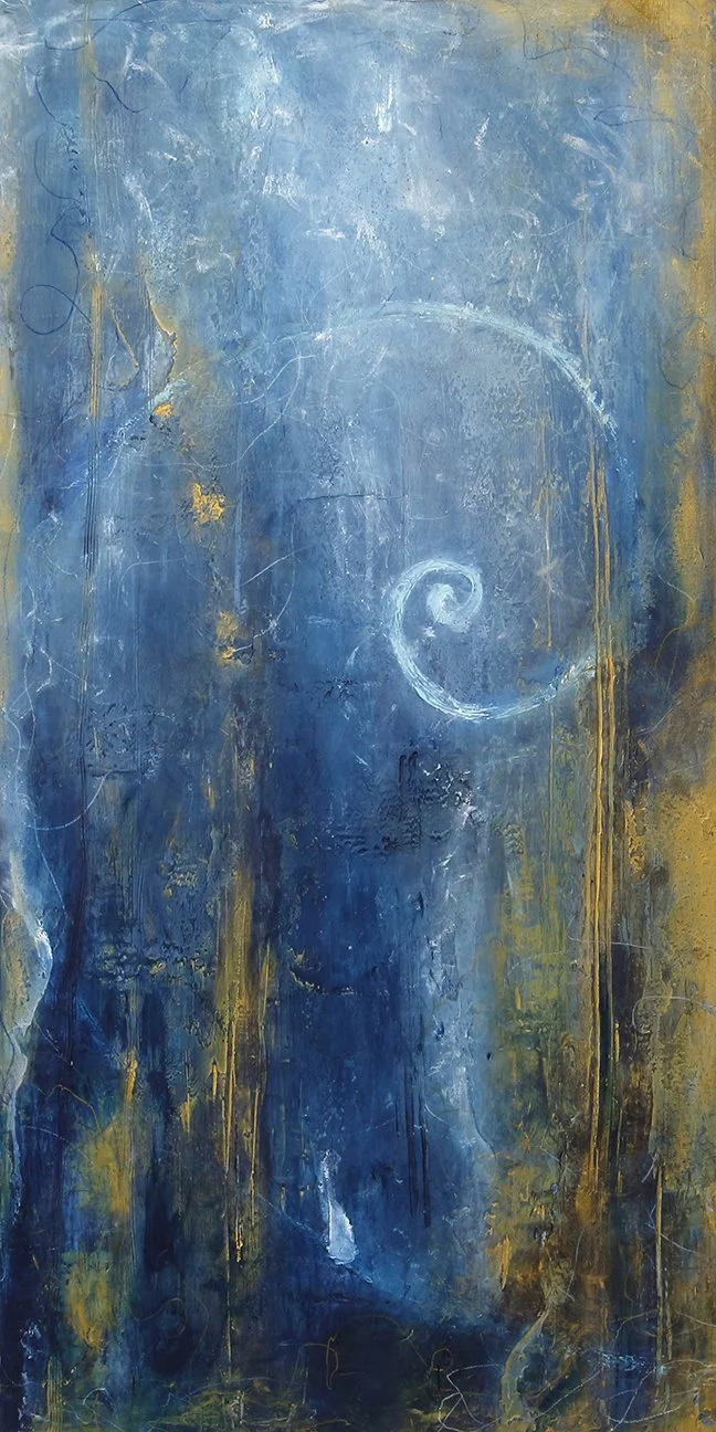 SOLD!
"Fibronacci." 24x48." 2024. Acylic and mixed media on canvas. 