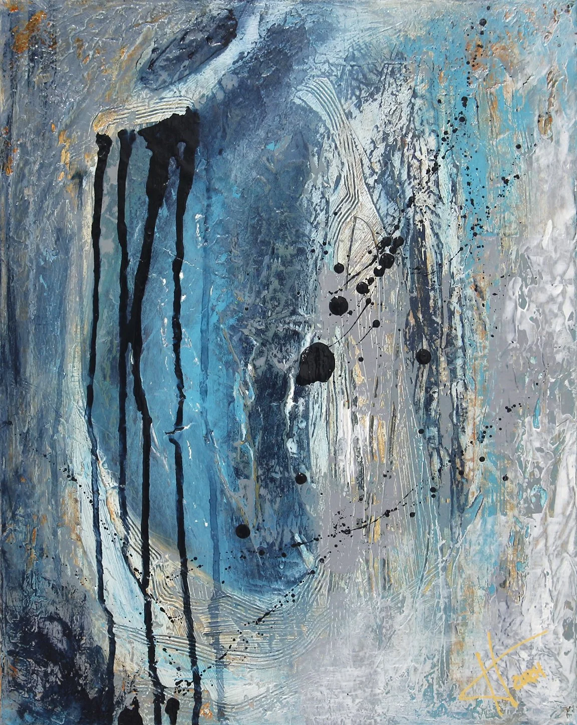 SOLD!
"Liminal Space". 16x20". 2024. Acrylic and mixed media on canvas. 