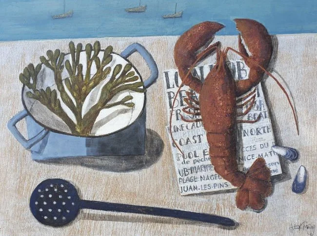 Astrid Trügg Lobster Painting at Rock and Bird