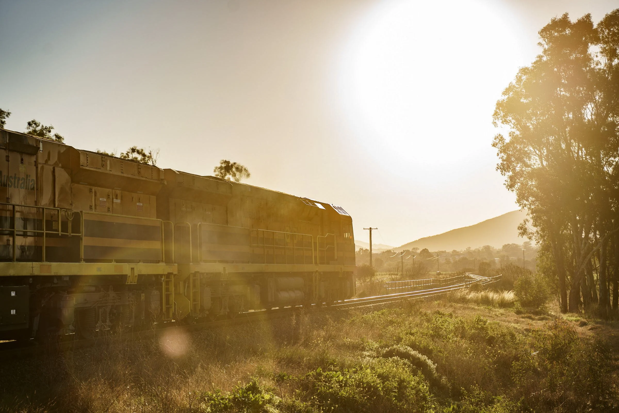 Freight train photographed on an ARTC rail corridor during an industrial rail photography project.