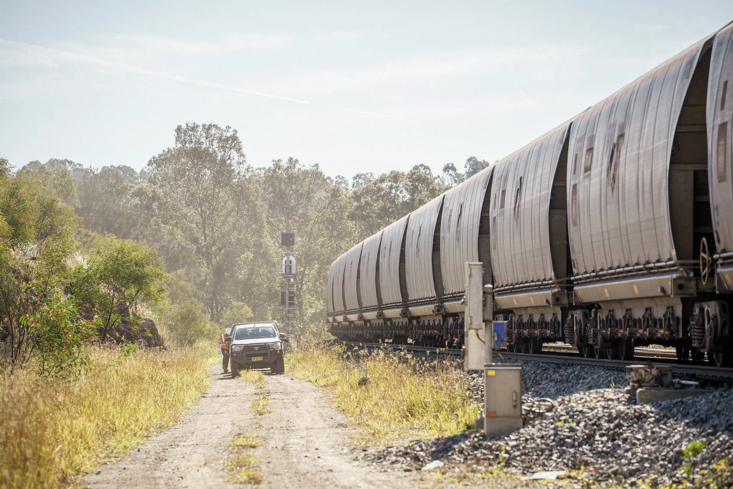 ARTC rail freight corridor photographed as part of an industrial rail infrastructure image library.