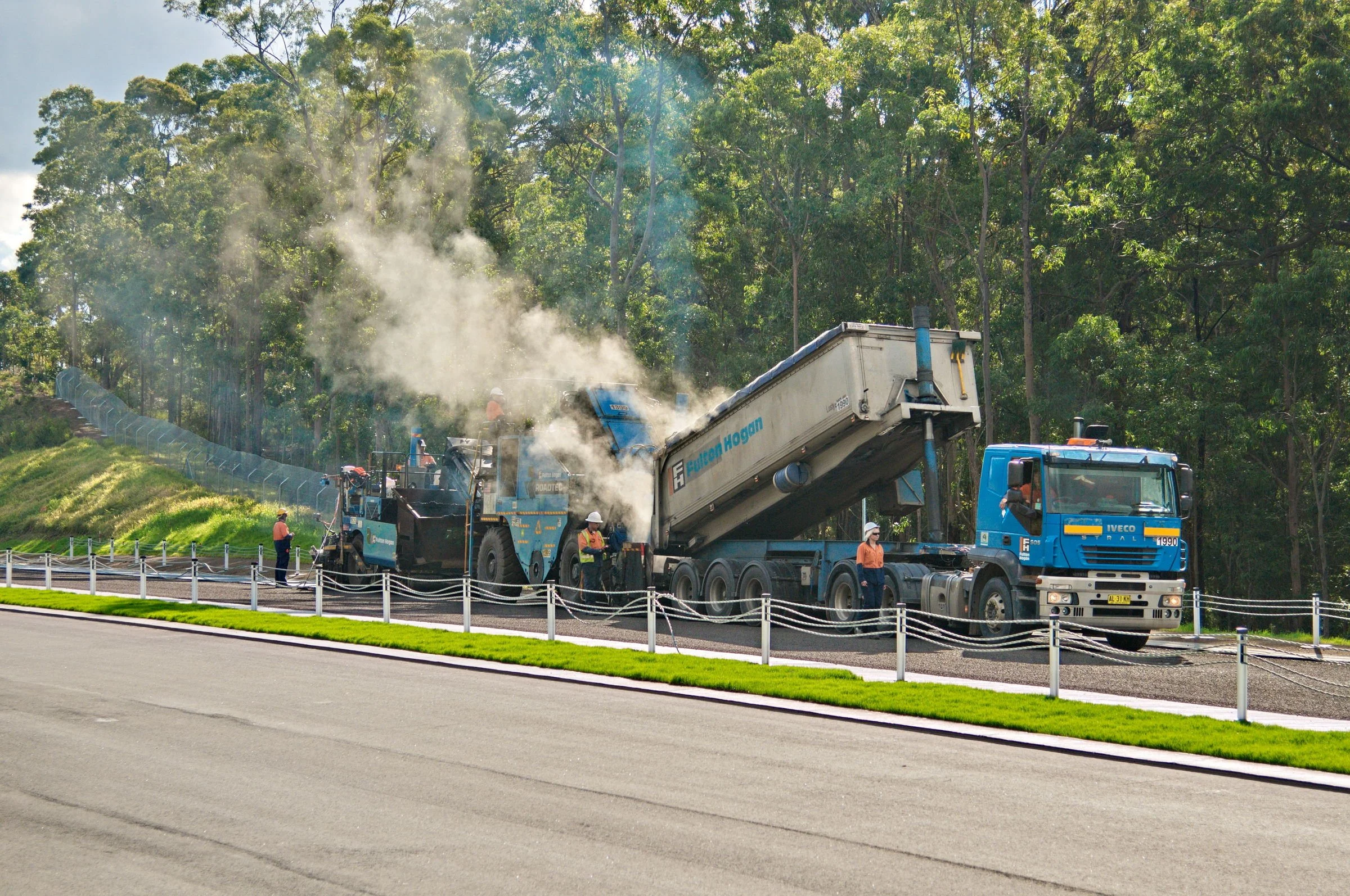 Road construction works on the Hunter Expressway in NSW