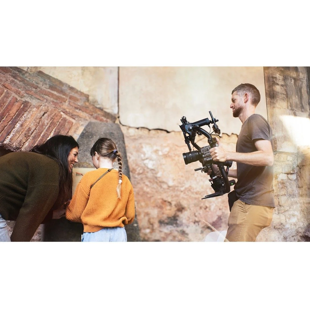 A behind-the-scenes snap from yesterday's shoot at @theromanbaths. 🎥 When the sunlight hits the Bath stone just right, the whole place takes on a magical, surreal quality &ndash; perfect for bringing this project to life. 

Thanks @rosstigram for th