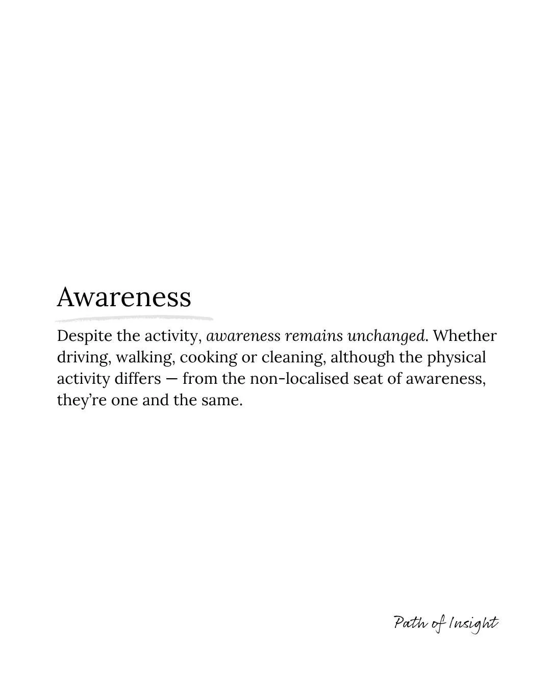 Awareness remains unchanged