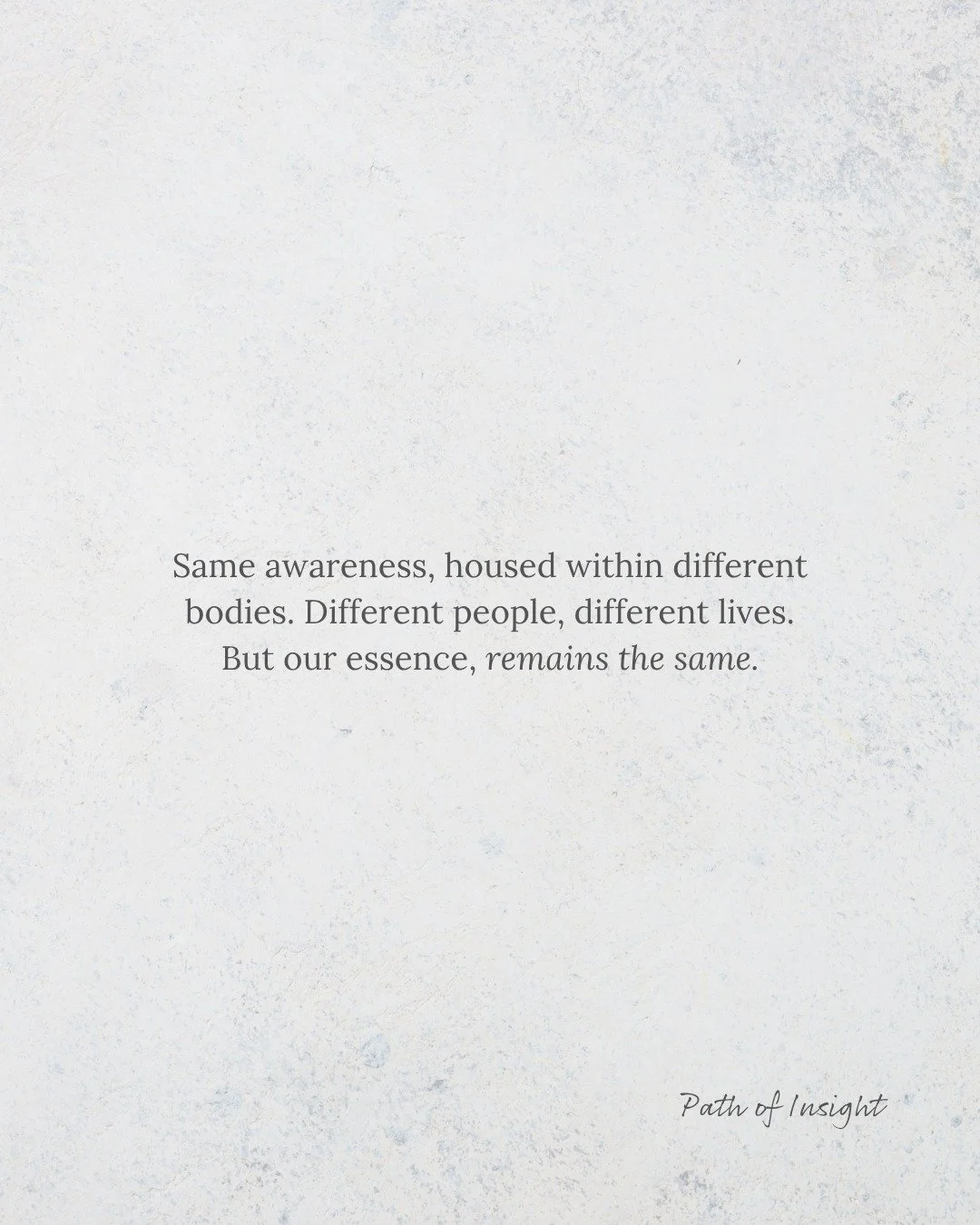 Same awareness, different lives.