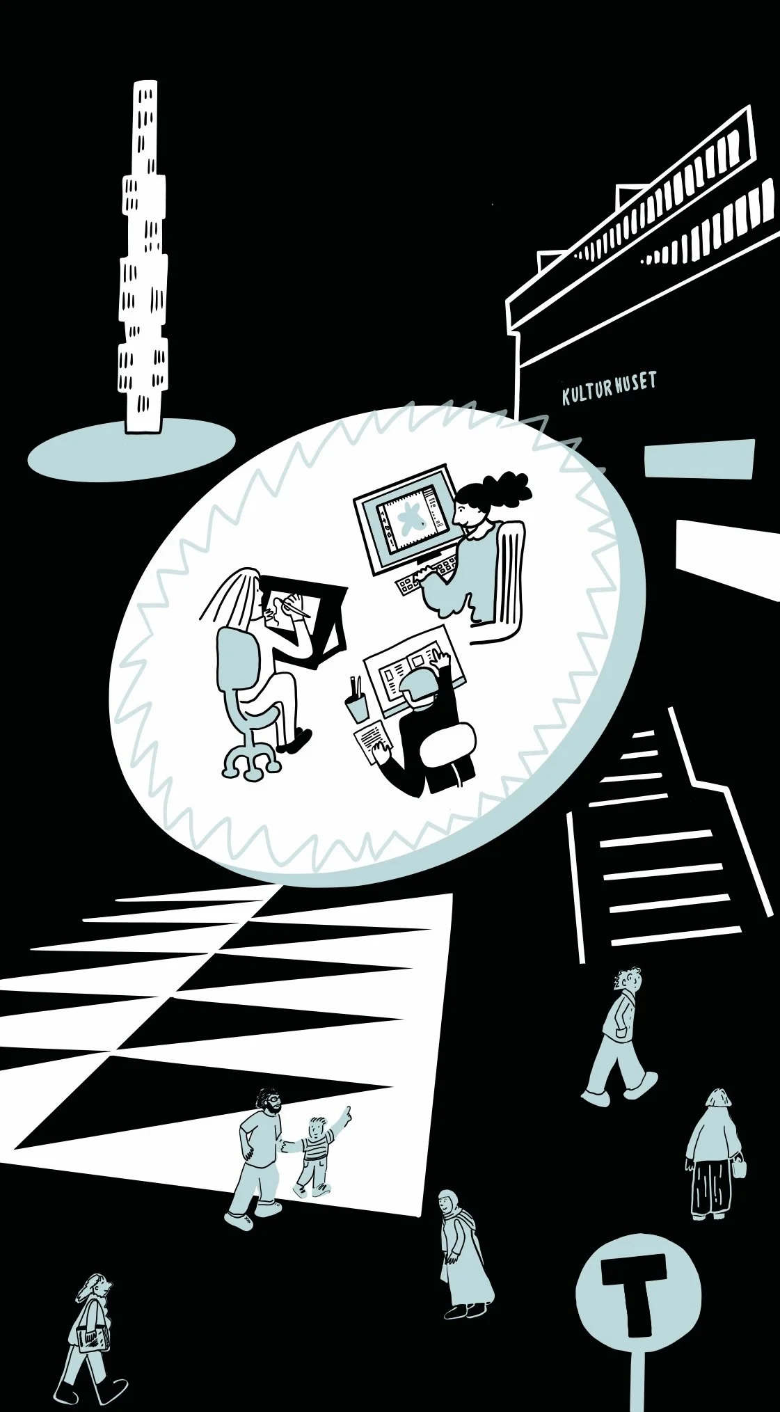 Illustration for the magazine, Tecknaren