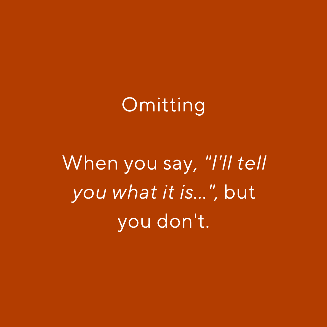 Clue on omitting