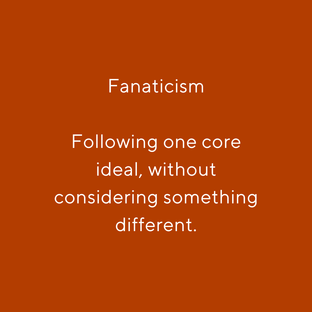 Clue on fanaticism