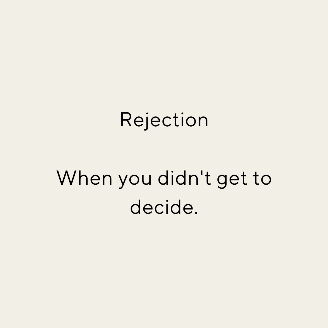 Clue on rejection