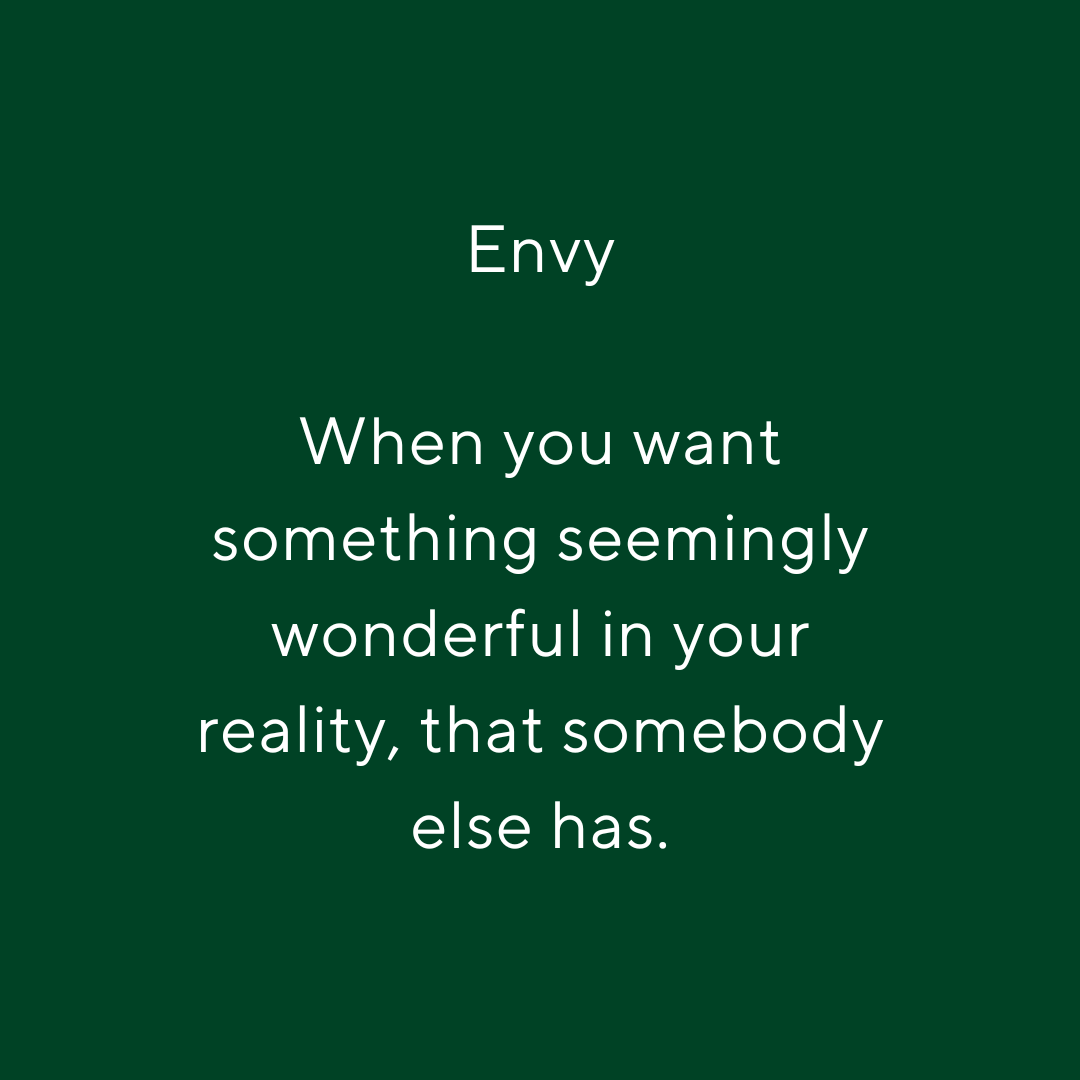 Clue on envy
