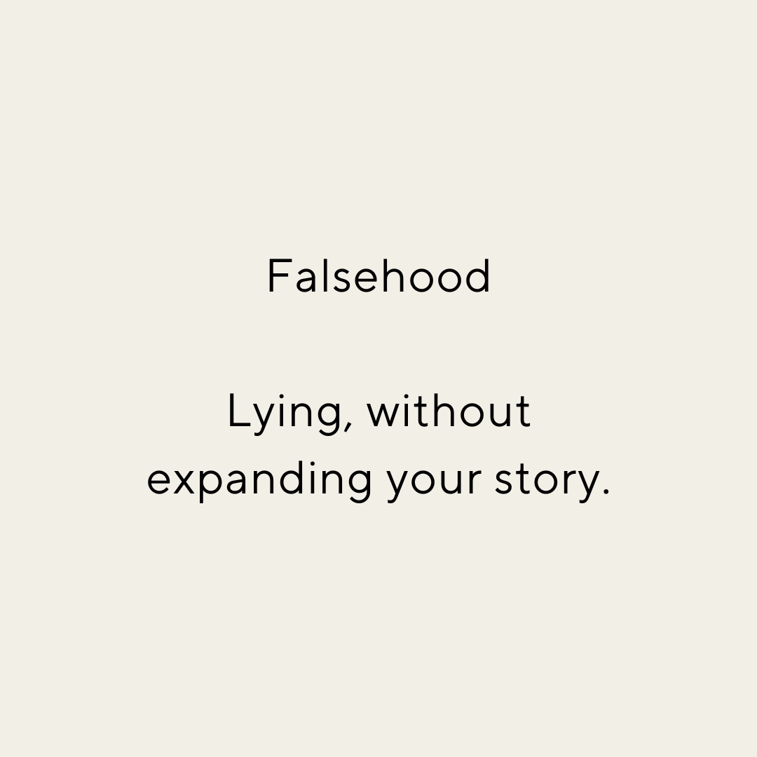Clue on falsehood